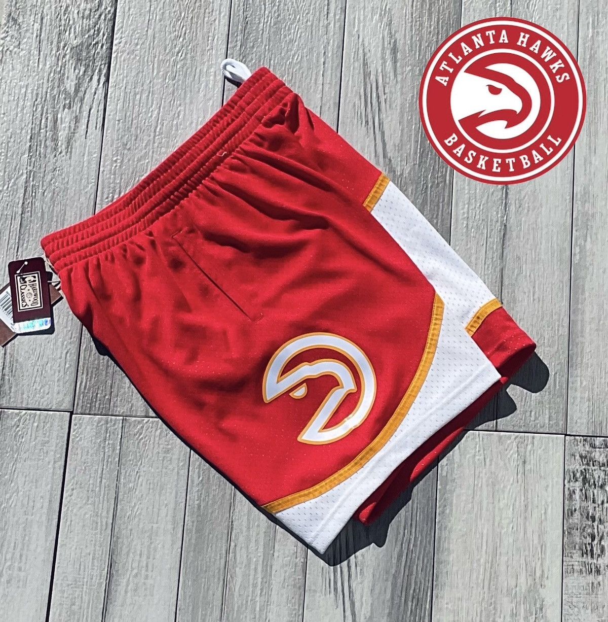 Mitchell & Ness Red 86 Atlanta Hawks Swingman Shorts by Mitchell & Ness M Size US 34 / EU 50 - 1 Thumbnail
