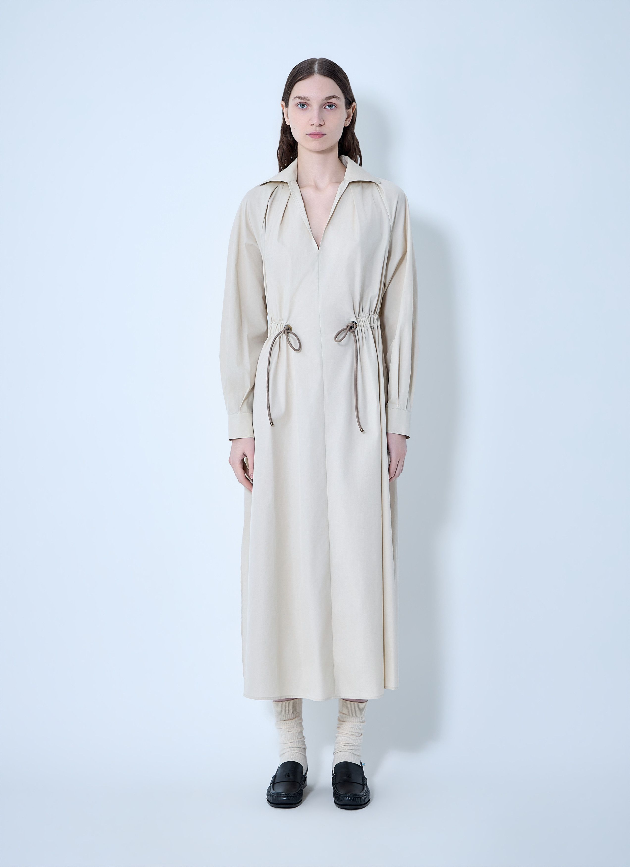 Max Mara Pedaggi Cotton Popeline Midi Dress Size M / US 6-8 / IT 42-44 - 1 Thumbnail
