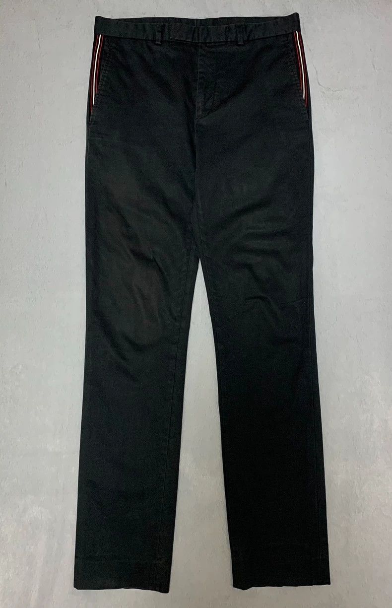 Dior size 46 Black side ribbon trousers