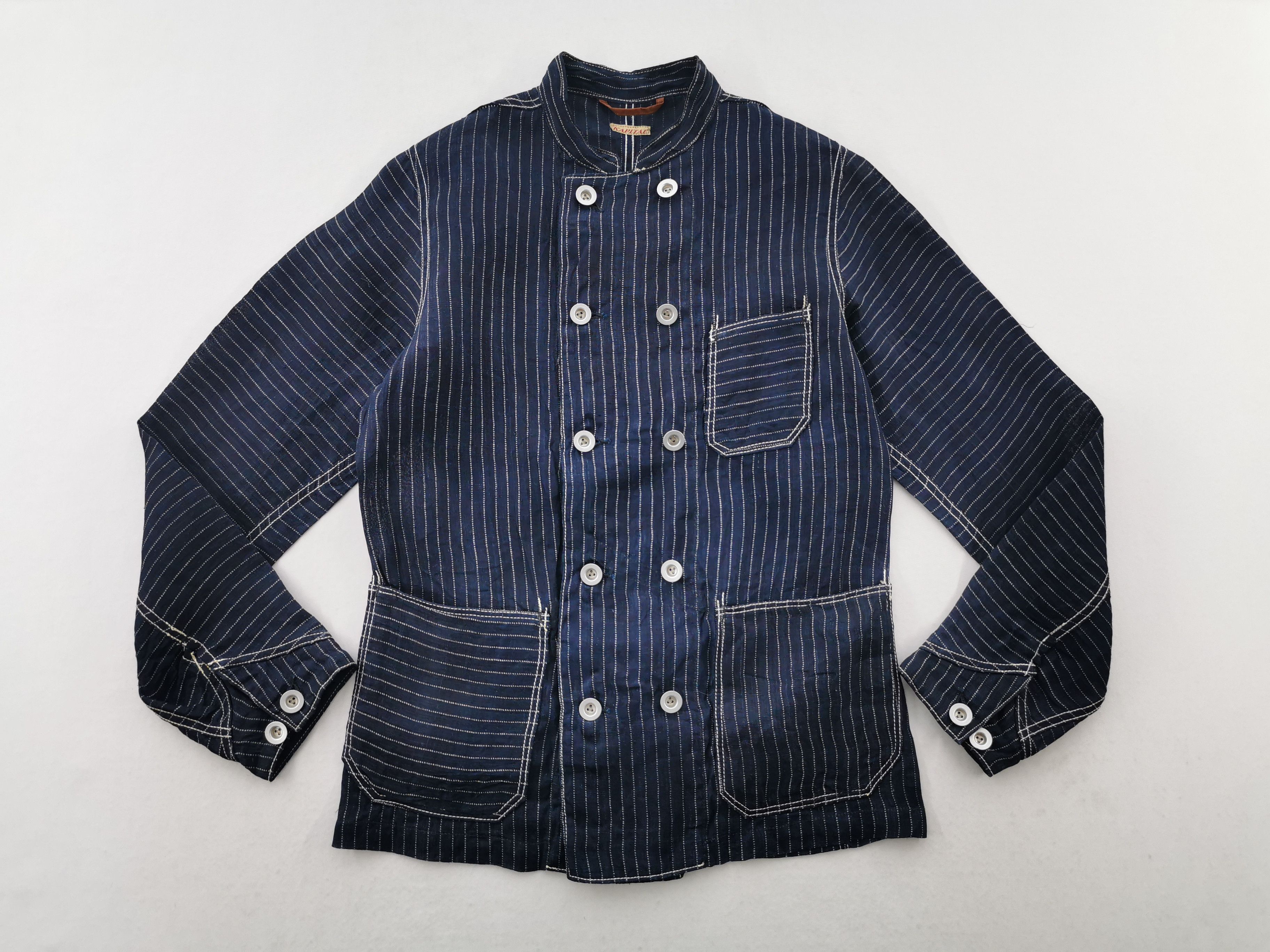 Kapital Vintage 90's Kapital Indigo Hickory Hemp Denim Jacket Size US M / EU 48-50 / 2 - 3 Thumbnail