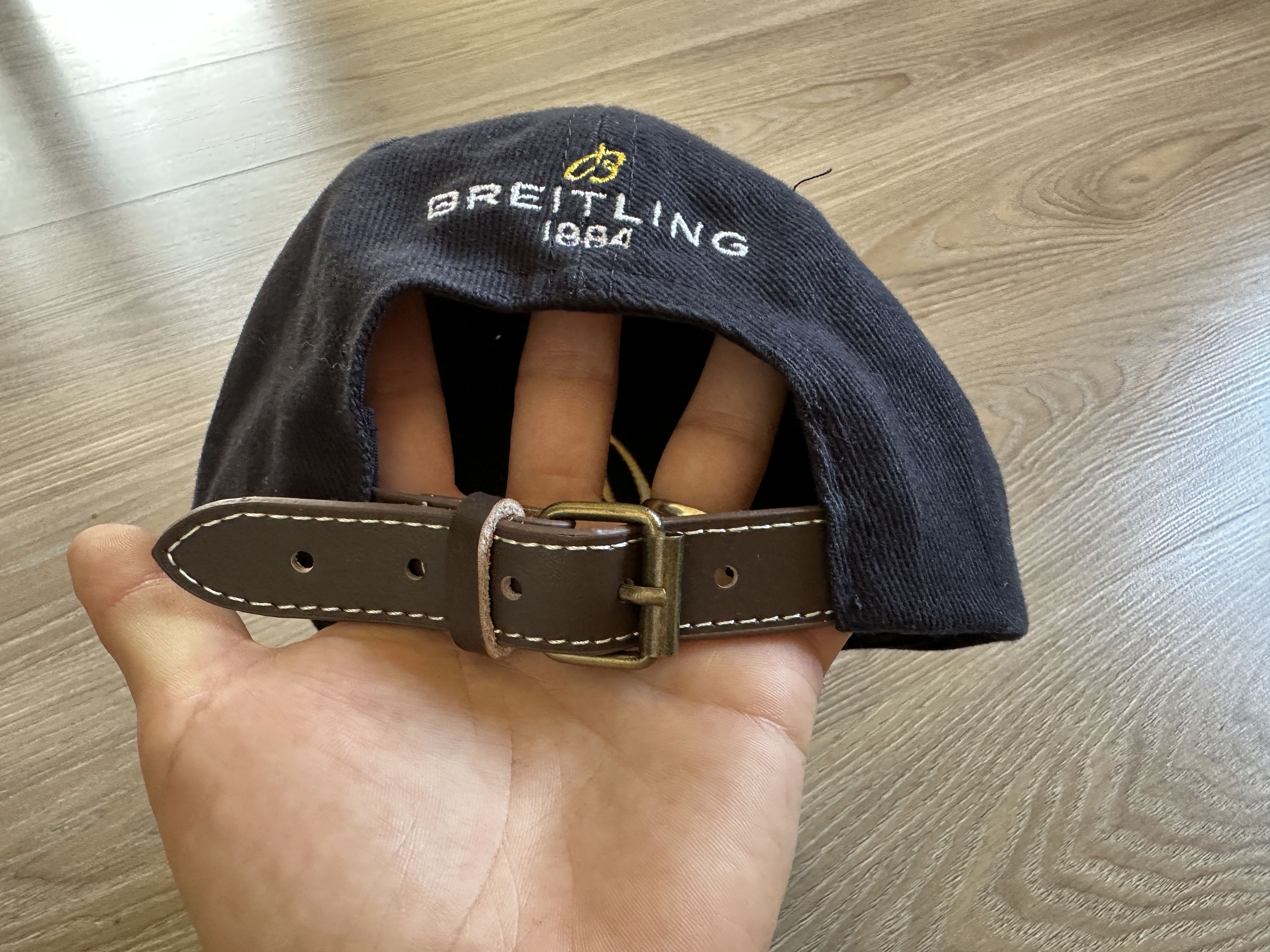 Breitling × Designer Breitling Leather Belt Navy Blue Baseball Cap Size ONE SIZE - 5 Thumbnail