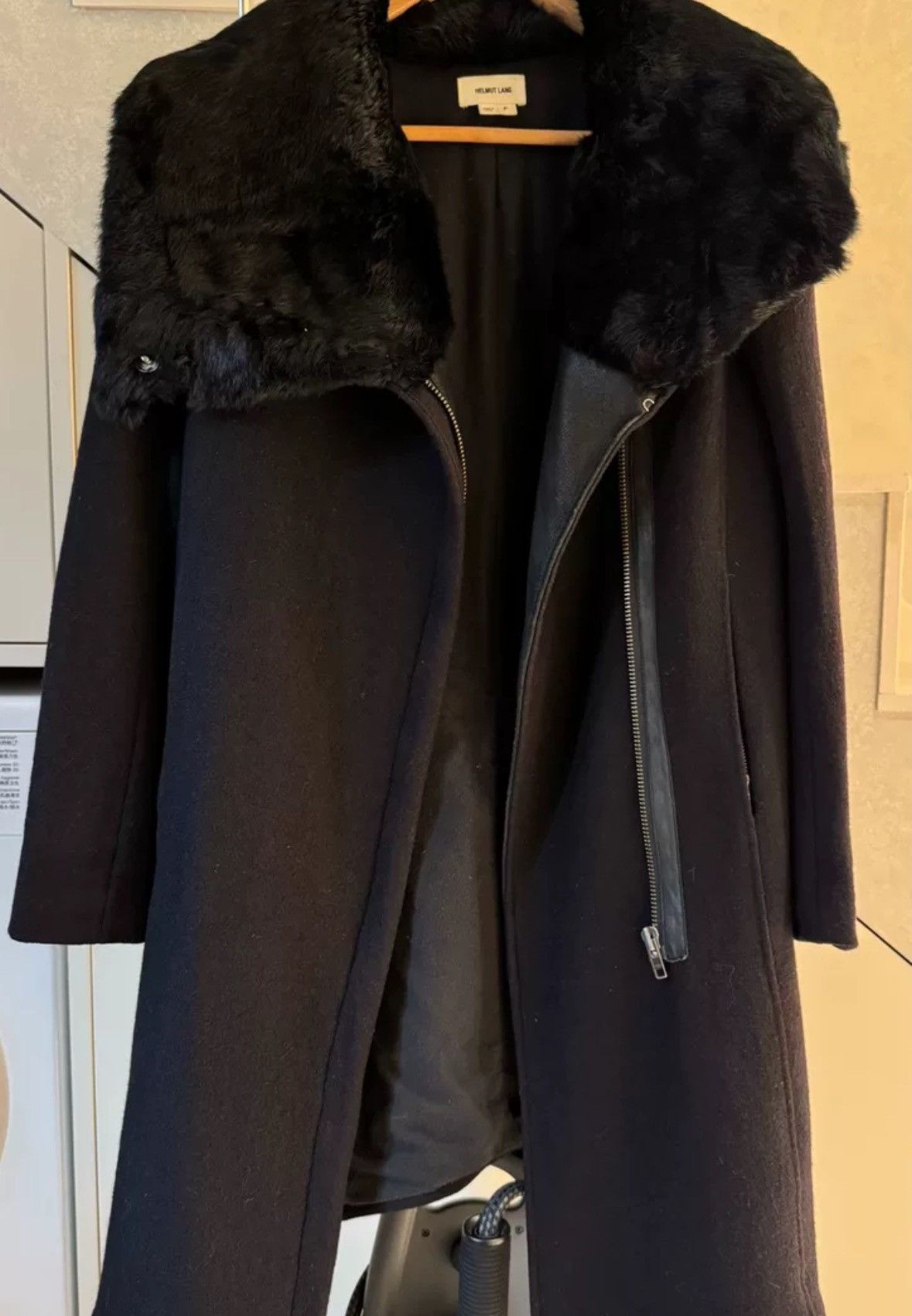 Helmut Lang Helmut Lang fur coat VINTAGE black slim fit fur wool coat Size US S / EU 44-46 / 1 - 3 Thumbnail