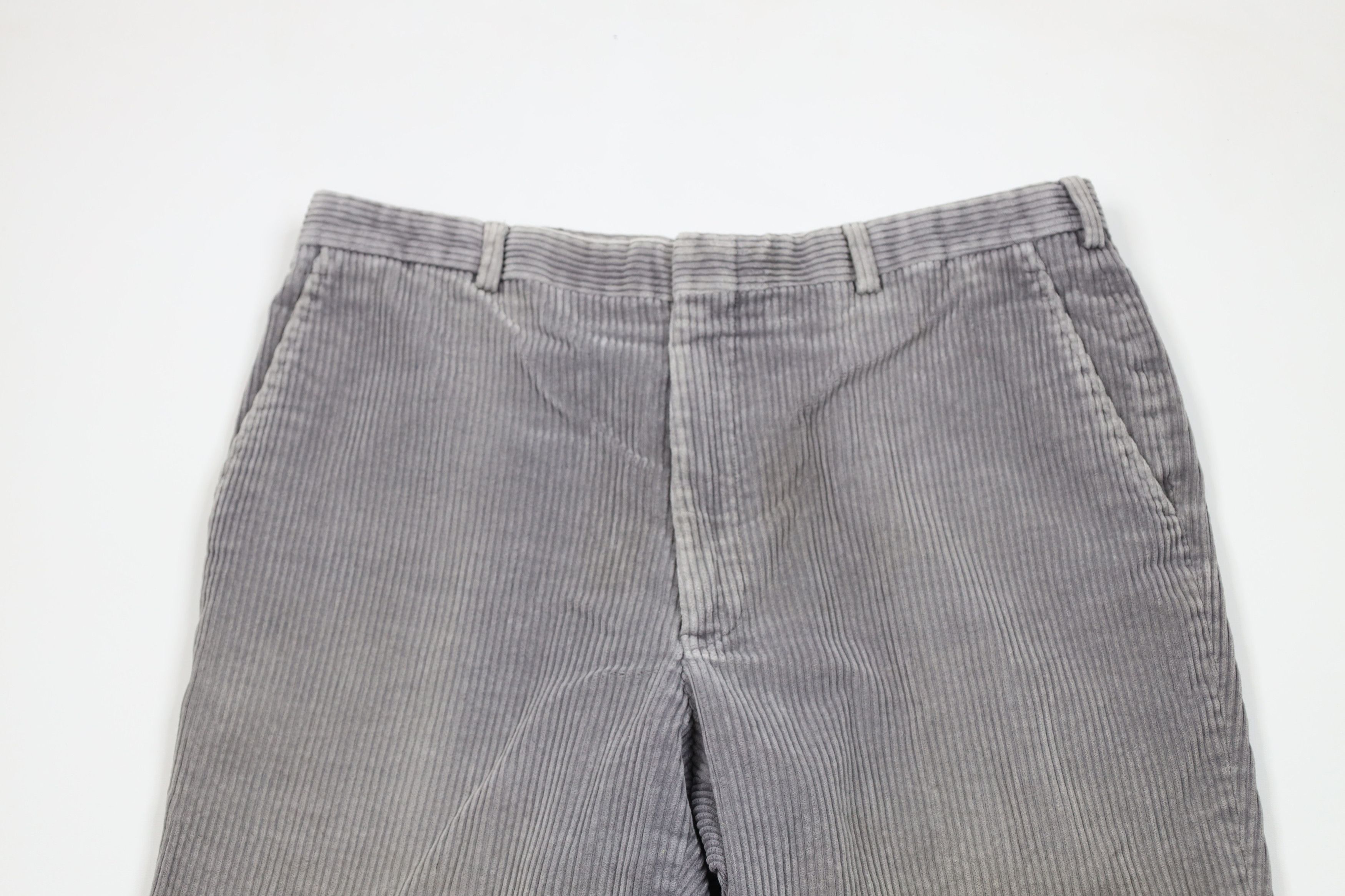 Lands' End × Vintage Vintage 70s Lands End Heavy Wide Leg Corduroy Pants Gray USA Size US 38 / EU 54 - 2 Thumbnail