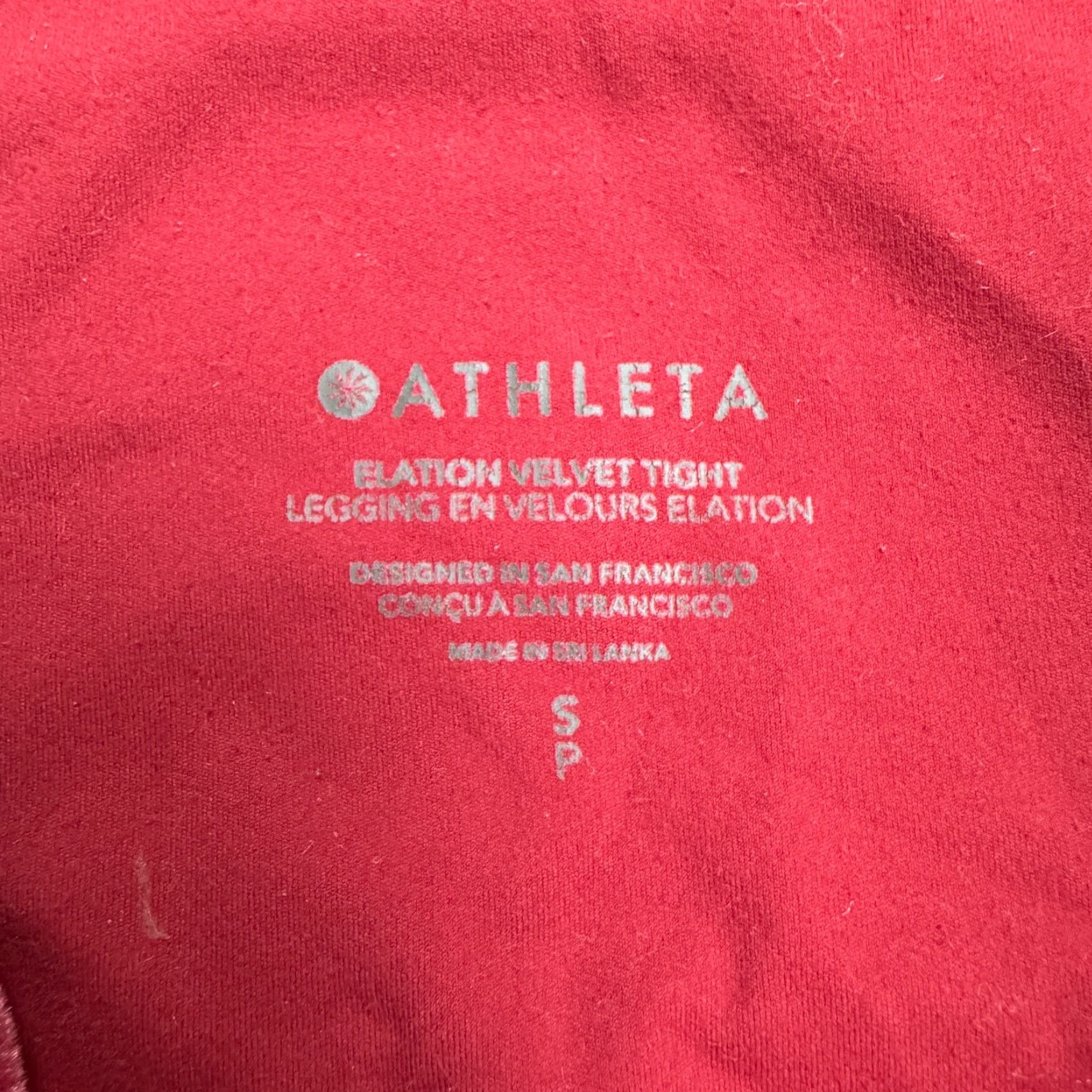 Athleta VINTAGE Athleta Elation Velvet Leggings Womens Small Pink Compression Athleisure Yoga Fitness Size 28" / US 6 / IT 42 - 4 Thumbnail