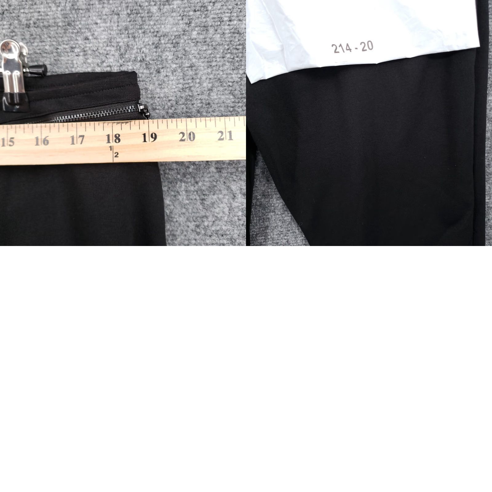 Vintage Rock & Republic Leggings Womens XL Black Mid-Rise Zip Accents Ankle Pull On Size 40" / US 18 - 9 Thumbnail