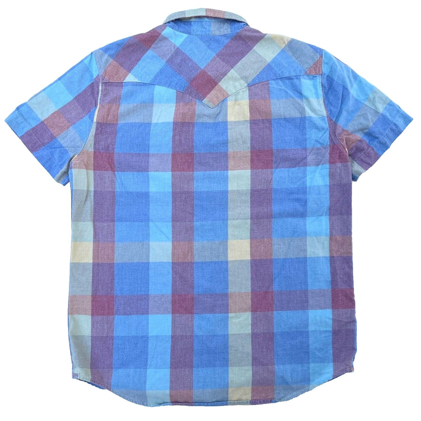Levi's Levi's Shirt Men’s Short Sleeve Pearl Snap Western Plaid Sz L Multicolor Cotton Button-Up Pocket Western - Mens Size US L / EU 52-54 / 3 - 2 Thumbnail