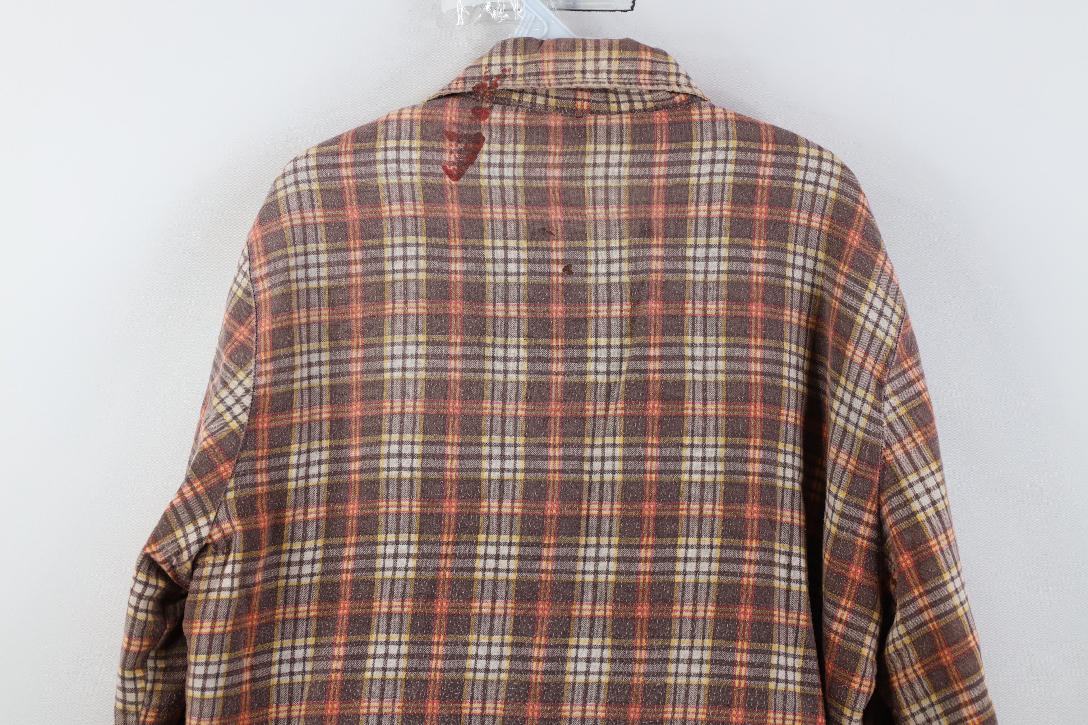 Vintage Vintage 70s Streetwear Quilted Flannel Shirt Jacket USA Size US L / EU 52-54 / 3 - 14 Thumbnail