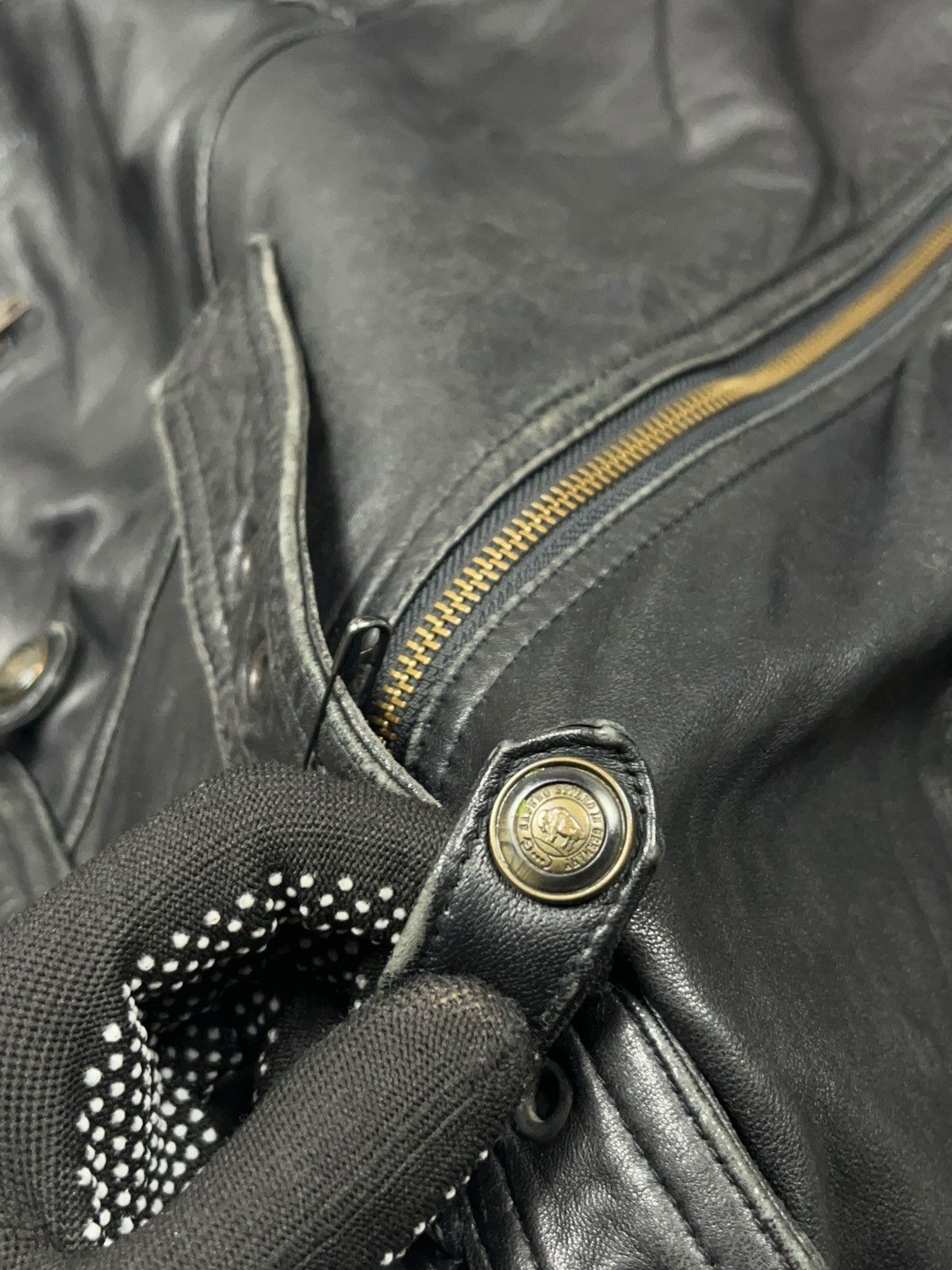 Vintage Vintage Leather Biker Belted Jacket Avant Garde Size US XL / EU 56 / 4 - 8 Thumbnail