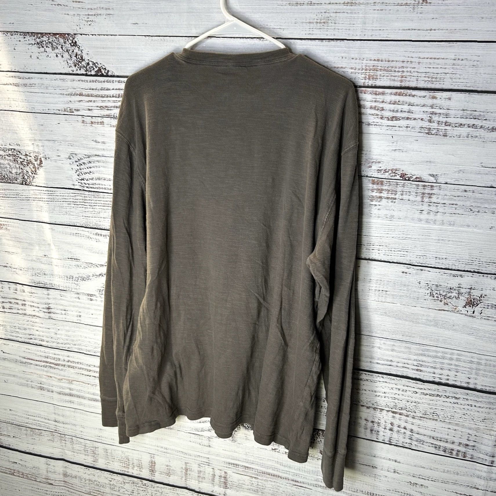 Faherty Faherty Shirt Henley Long Sleeve Cotton Solid Brown Men’s XL Size US XL / EU 56 / 4 - 7 Thumbnail
