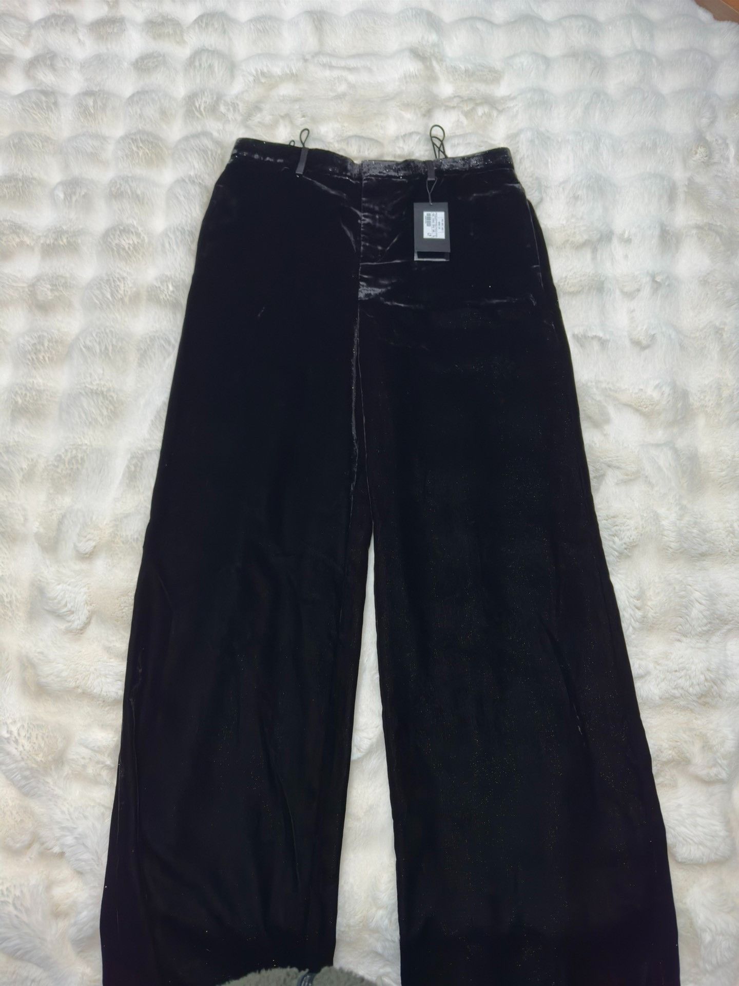 Saint Laurent Paris Saint laurent size US 50Starry Sky Shiny Velvet Wide Leg Pa Size US 34 / EU 50 - 1 Thumbnail