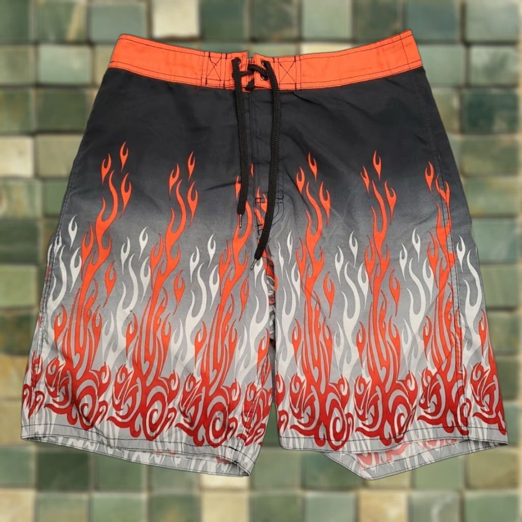 Swims Phys.Sci Board Shorts Men 32 Orange Flame Hybrid Performance Swim Beach Surf Bermuda Casual Summer Moisture Wicking Quick Dry Pockets Logo Size US 32 / EU 48 - 1 Thumbnail