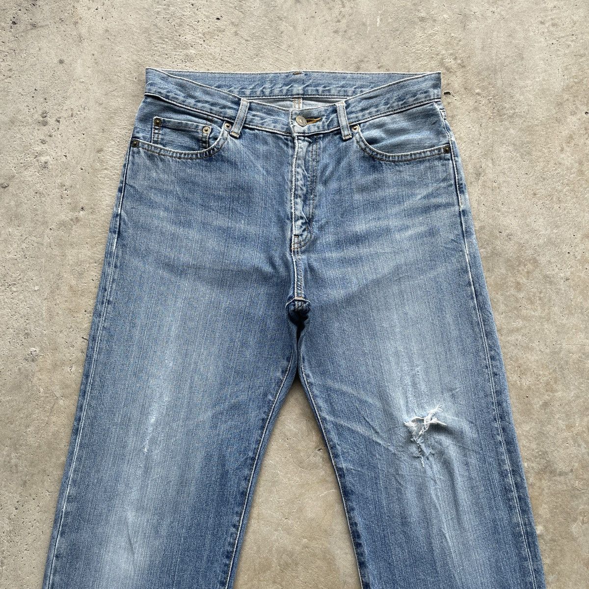 Japanese Brand × Jean × Vintage Vintage Japanese Faded Distressed Jeans Pants Denim W32 Size US 32 / EU 48 - 3 Thumbnail