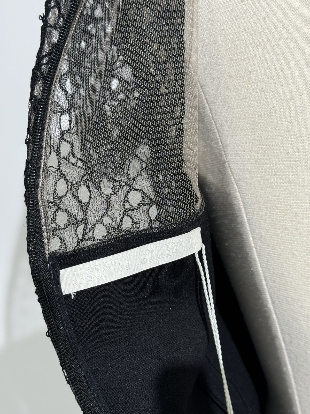 Jason Wu Brand New US 12 JASON WU Black Sheer Lace Overlay Gown Size XL / US 12-14 / IT 48-50 - 9 Thumbnail