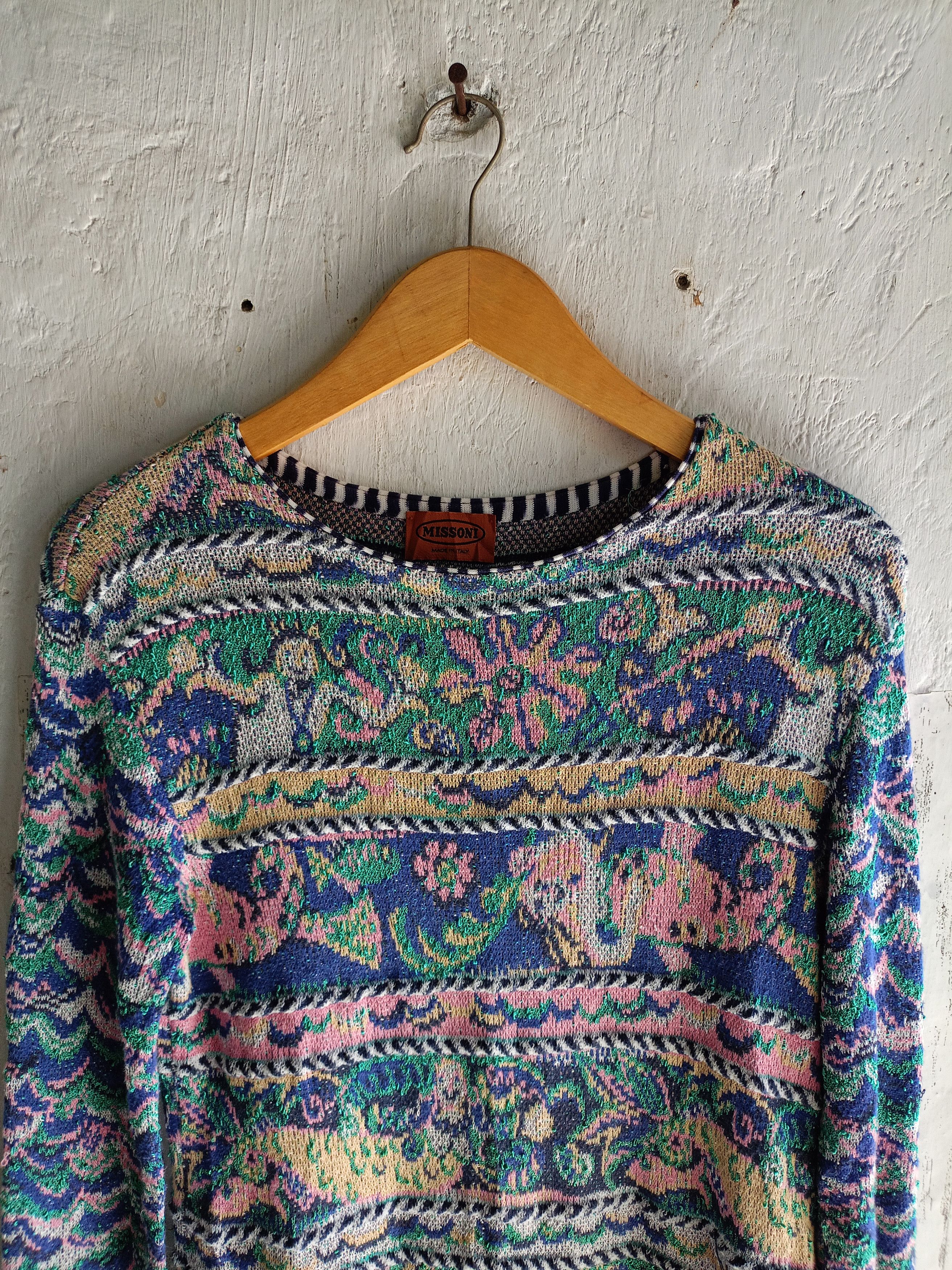 Missoni Vintage Missoni Knit Mini Dress Size S / US 4 / IT 40 - 2 Thumbnail