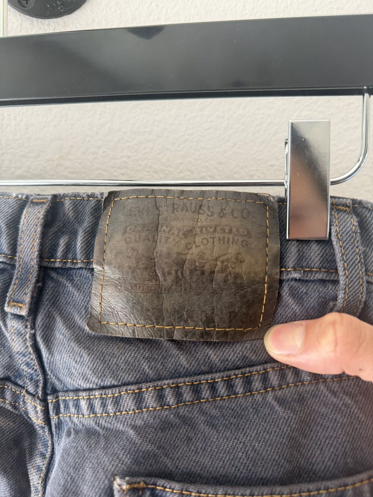 Levi's 1997 Overdyed Orange Tab 505 Denim Jeans Size US 29 - 6 Thumbnail