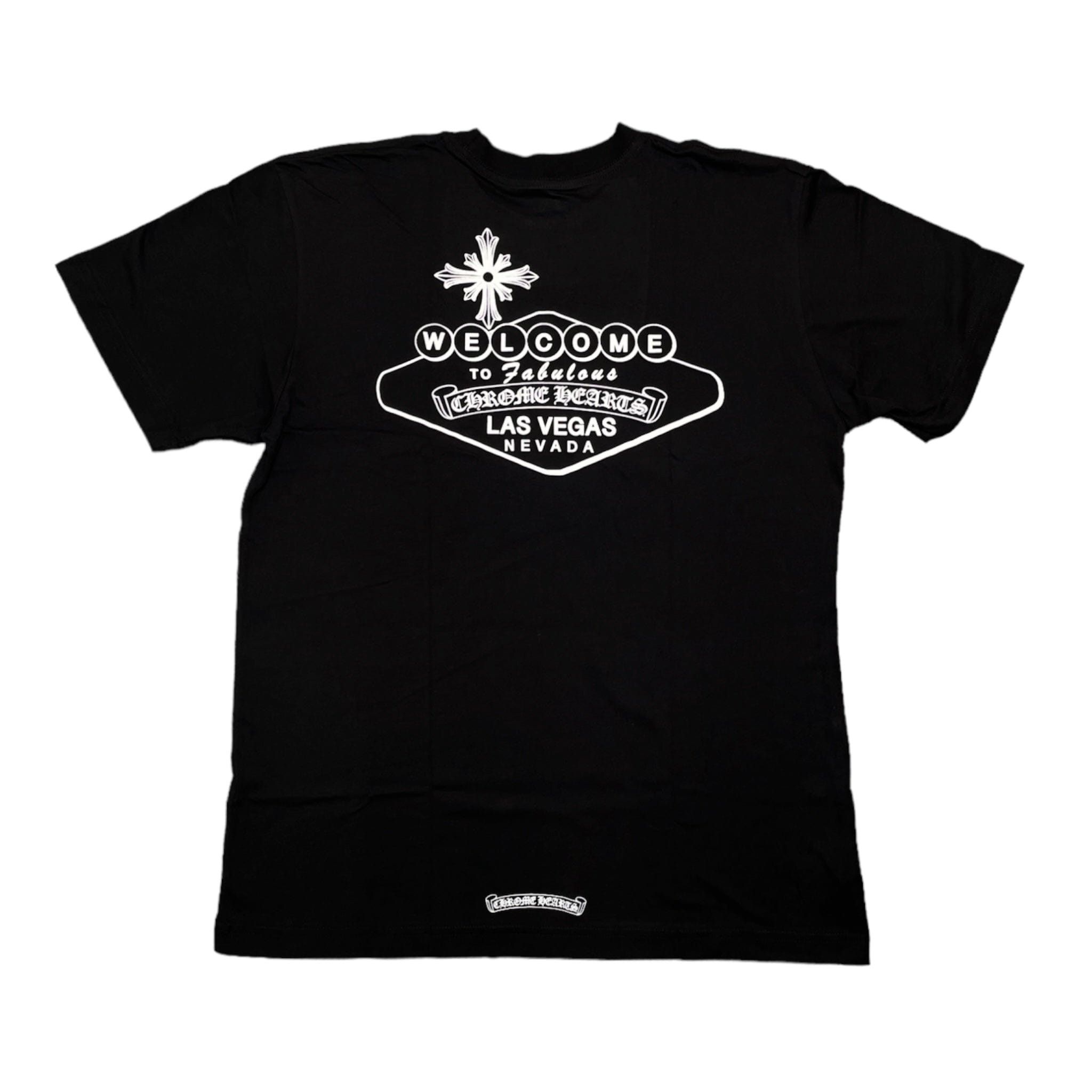 【新品未使用】CHROME HEARTS “Las Vegas” コットン Tシャツ クロムハーツ ベガス ホースシュー Tシャツ |勝利路市場