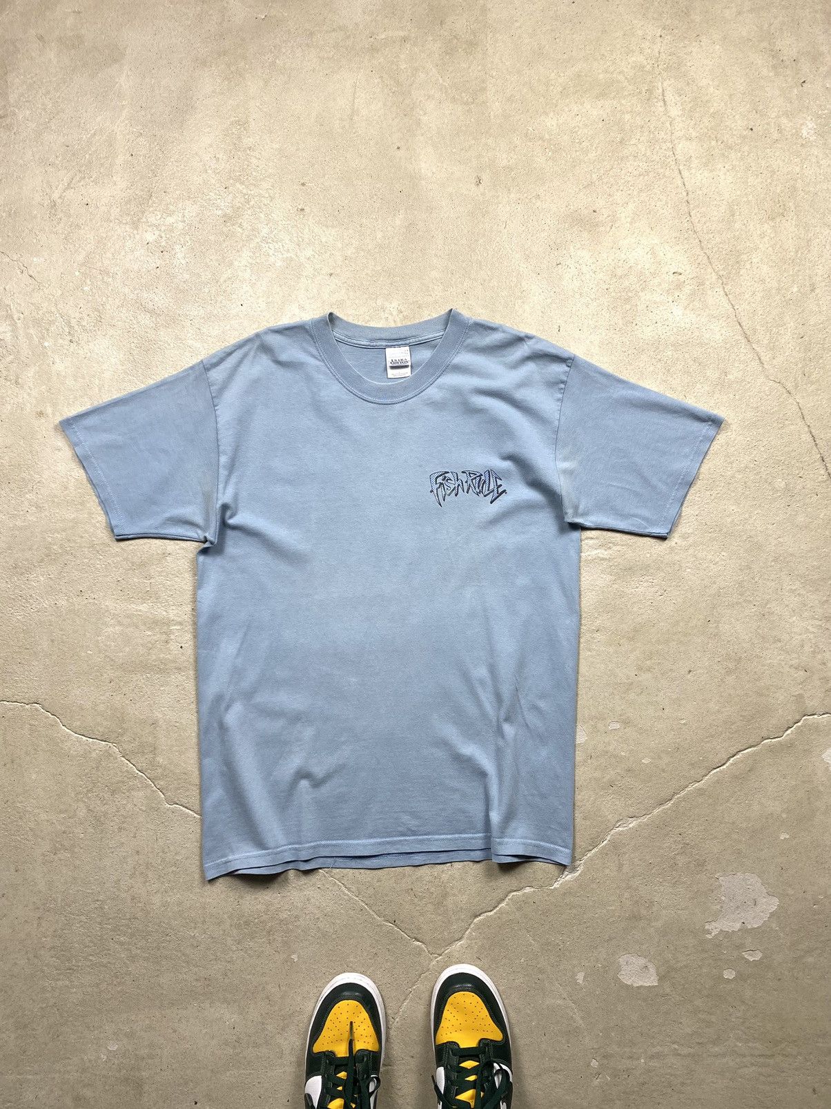 Vintage Vintage 00’s Fish Till You Drop Humor T Shirt Y2K Hype Size US L / EU 52-54 / 3 - 4 Thumbnail