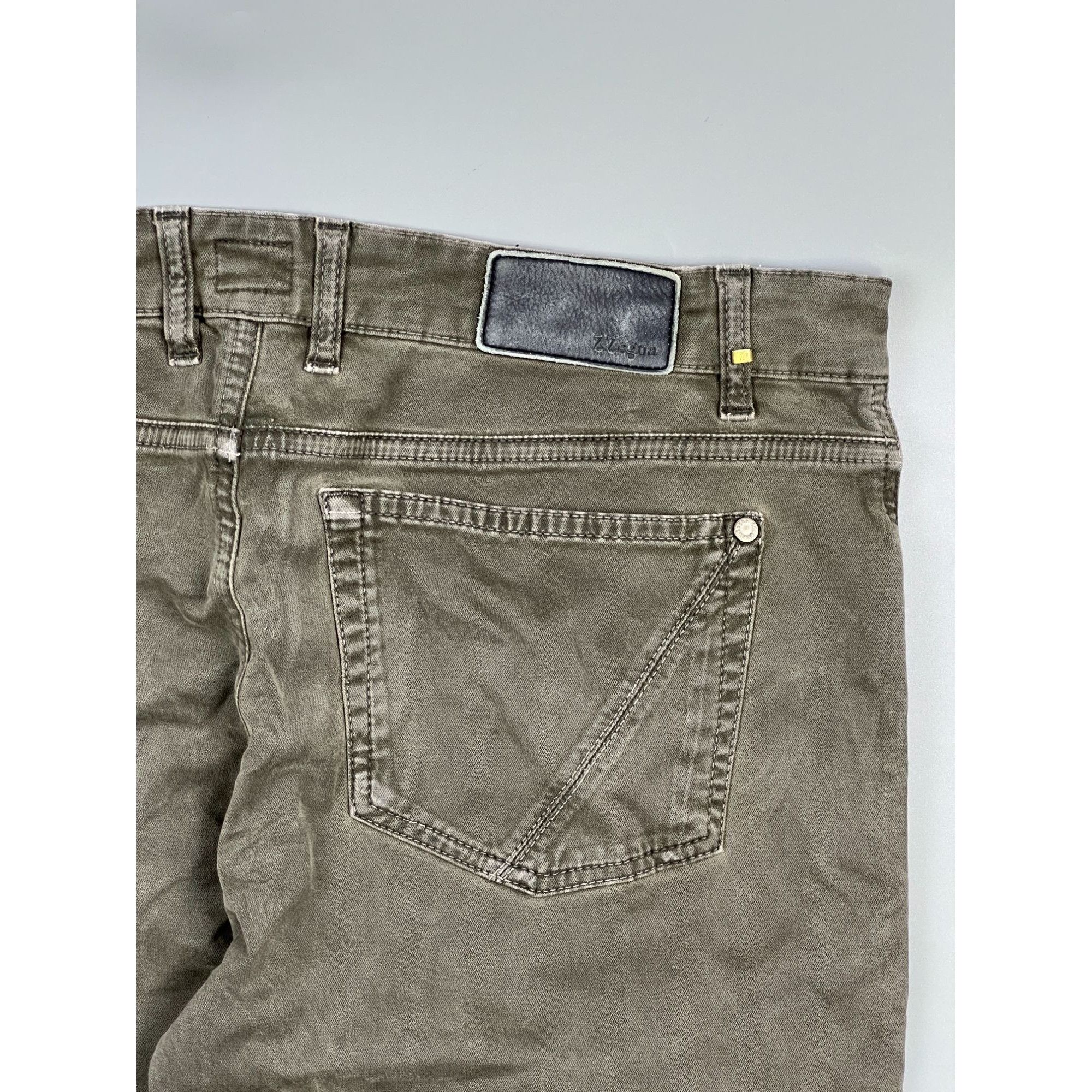 Z Zegna ZZegna Green Cotton Pants (Y0952) Size US 36 / EU 52 - 15 Thumbnail