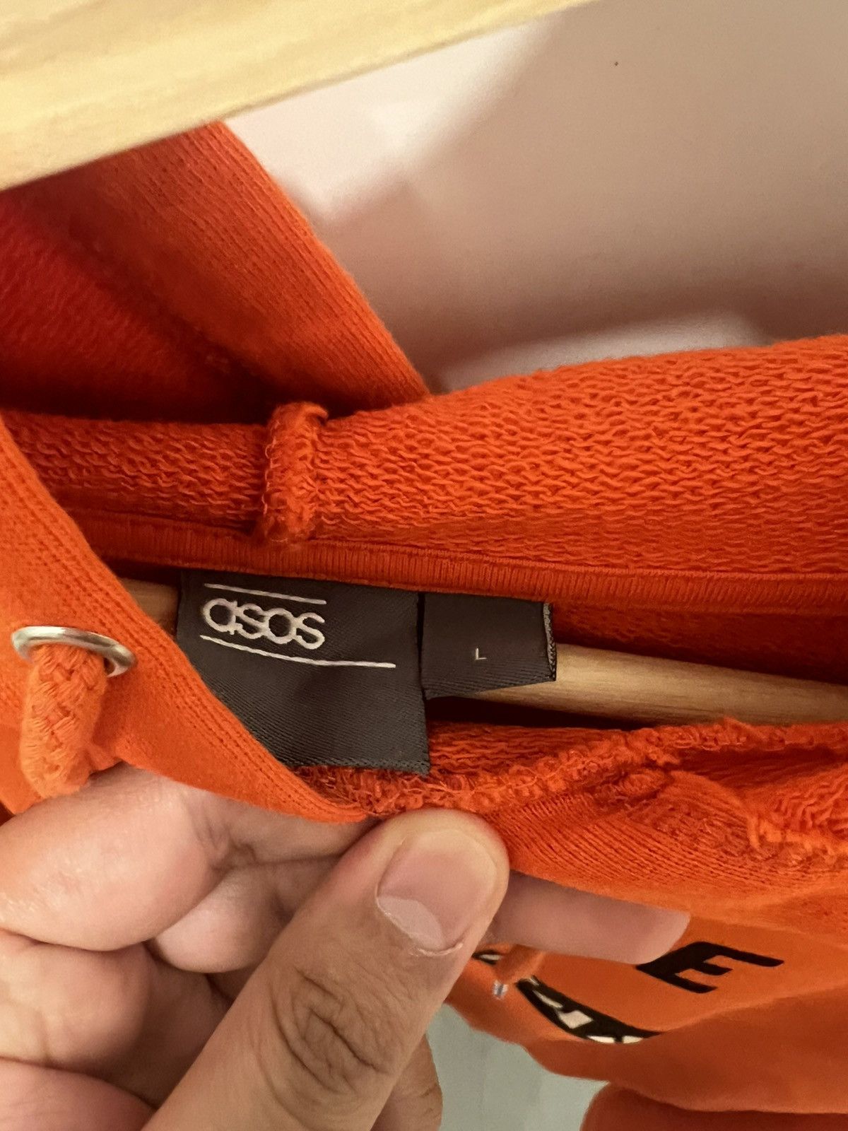 Asos ASOS Orange Hoodie Size L – “Strange Social Disband” Size US L / EU 52-54 / 3 - 3 Thumbnail