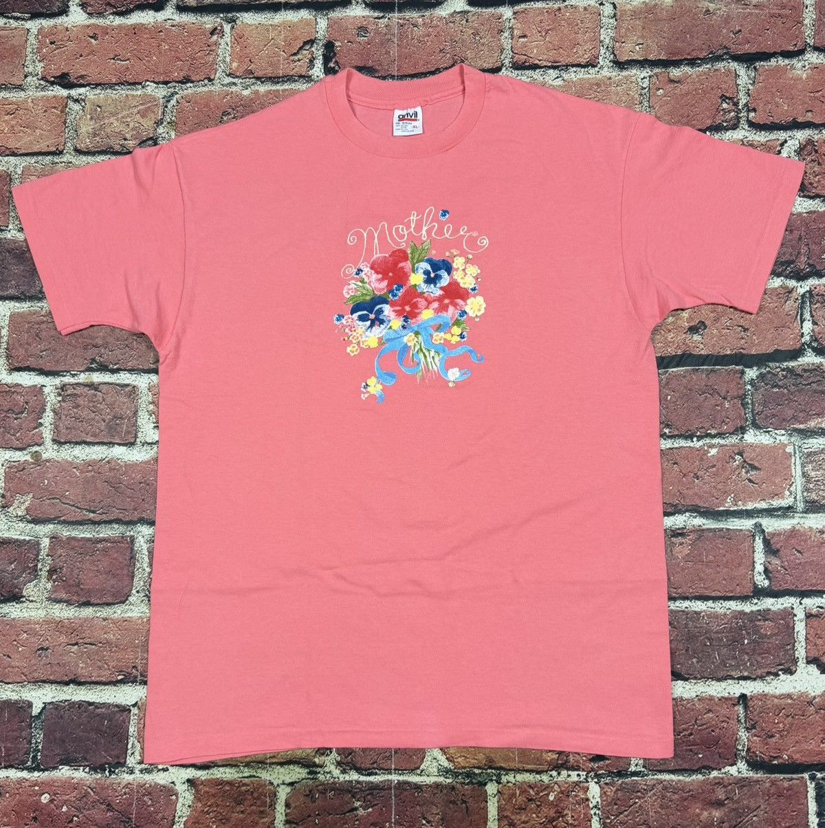 Anvil Vintage Mother Mom Floral Bouquet Flowers Single Stitch Tee Size US XL / EU 56 / 4 - 1 Thumbnail
