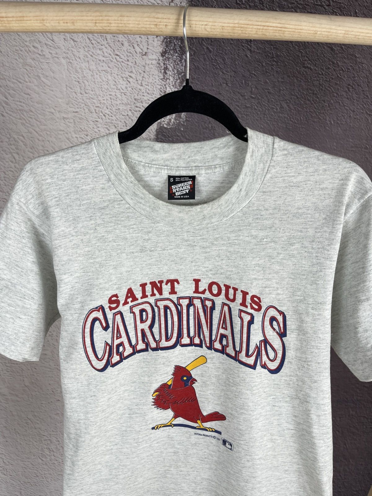 MLB 1991 vintage Screen Stars made in USA Saint Louis Cardinals Size US S / EU 44-46 / 1 - 3 Thumbnail