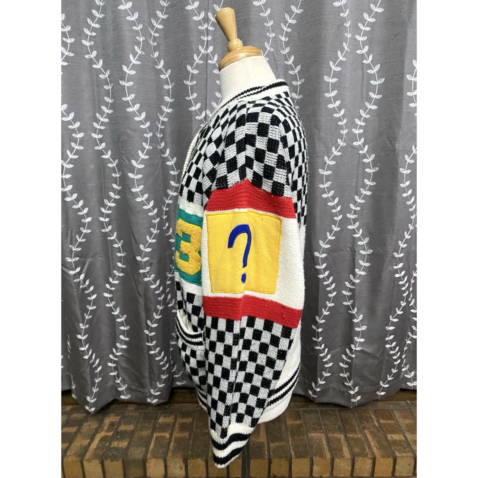 Vintage VINTAGE 80’s A’Milano Checkered Cardigan Sweater Embroidered Women’s Size Small Size S / US 4 / IT 40 - 2 Thumbnail