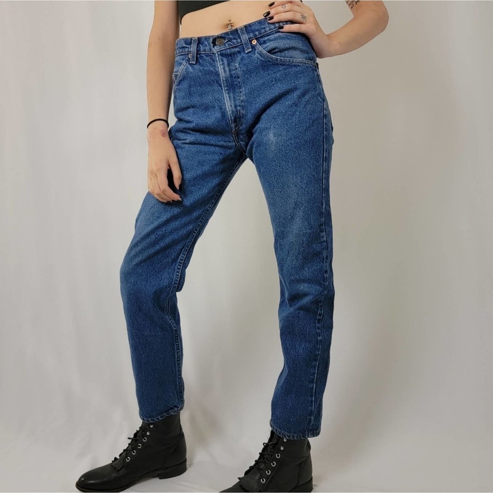 Levi's Rare Vintage 1983 Levis 20505 0217 Orange Tab Mom Jeans Size 29" - 7 Thumbnail