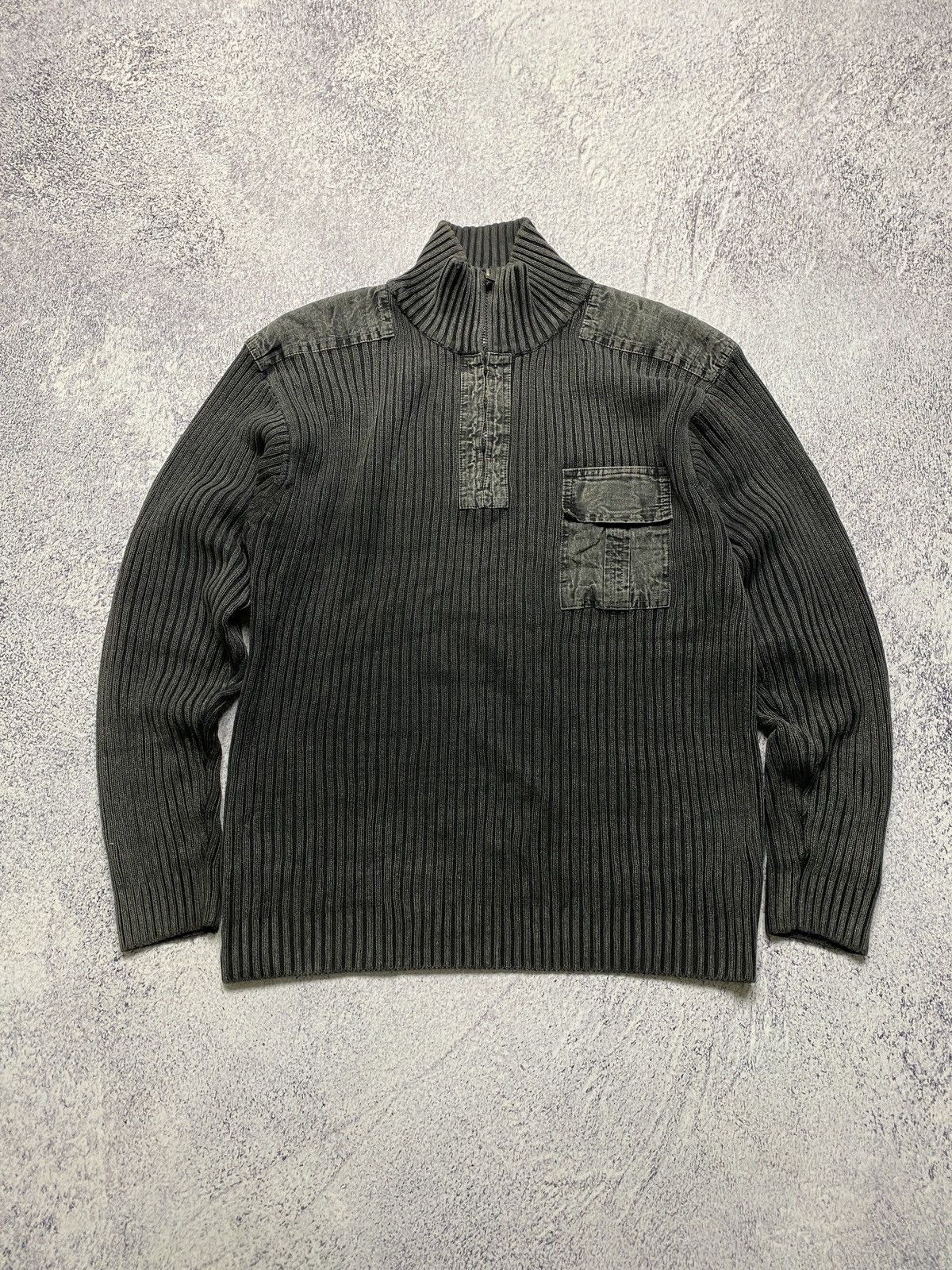 Japanese Brand Vintage Japanese Multi Pocket Knitted Sweater Avantgarde Y2K Size US M / EU 48-50 / 2 - 1 Thumbnail