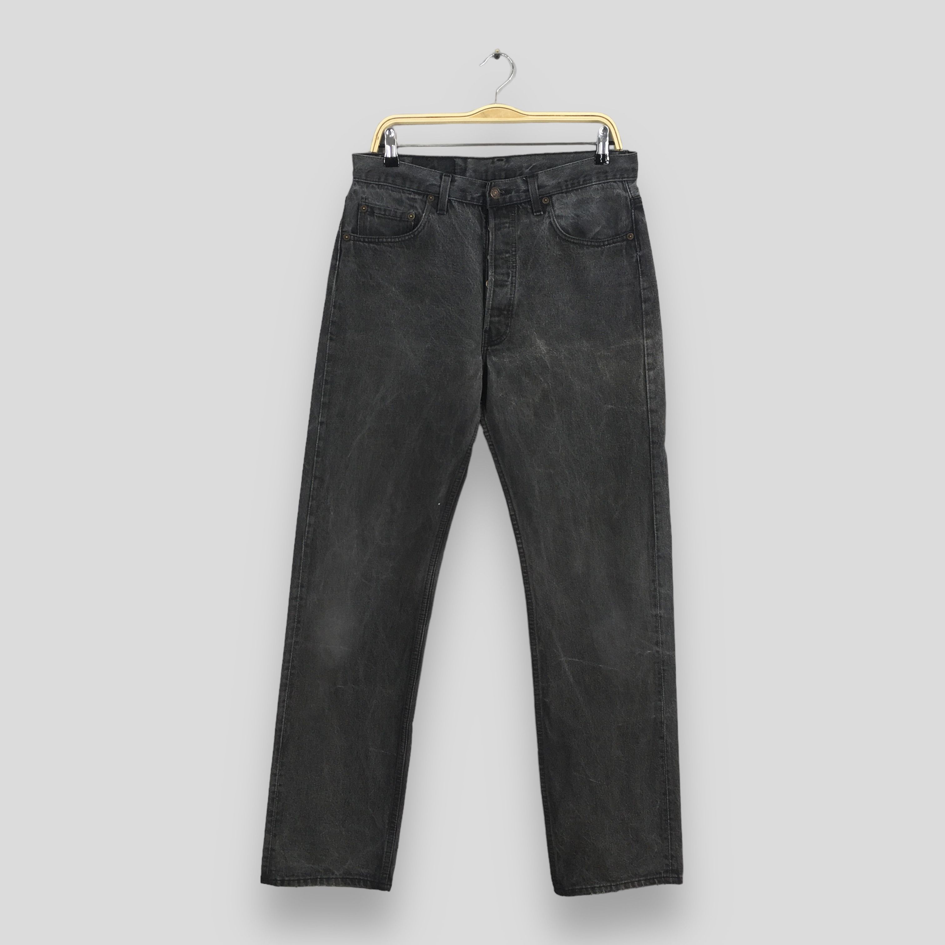 Levi's Size 29x28.5 Vintage 90s Levi's 501 Black Jeans S1051 Size US 29 - 1 Thumbnail
