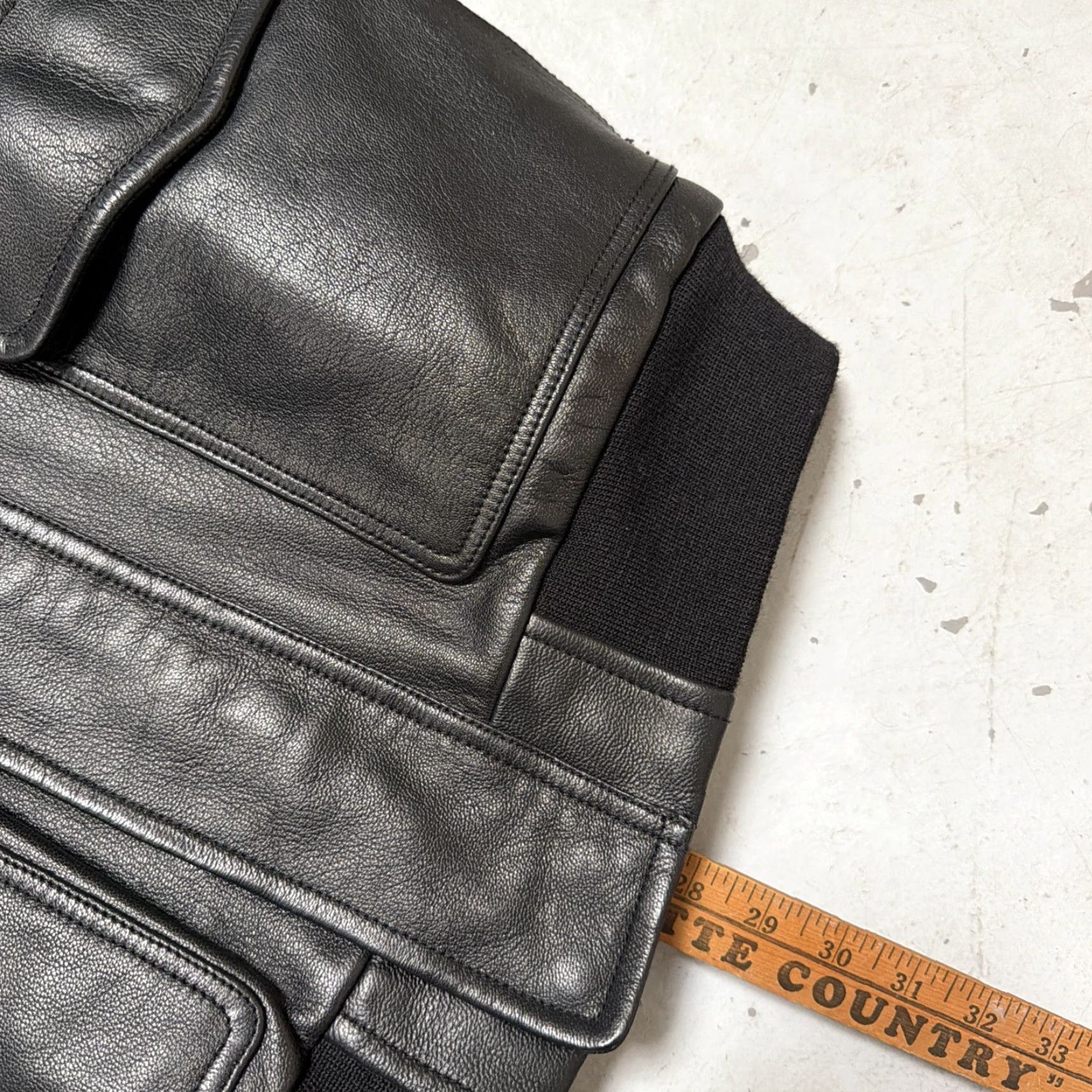 Vintage VINTAGE L.L. Bean Goatskin Leather A2 Flight Military Style Biker Jacket M Mens Dark EUC Size US M / EU 48-50 / 2 - 7 Thumbnail