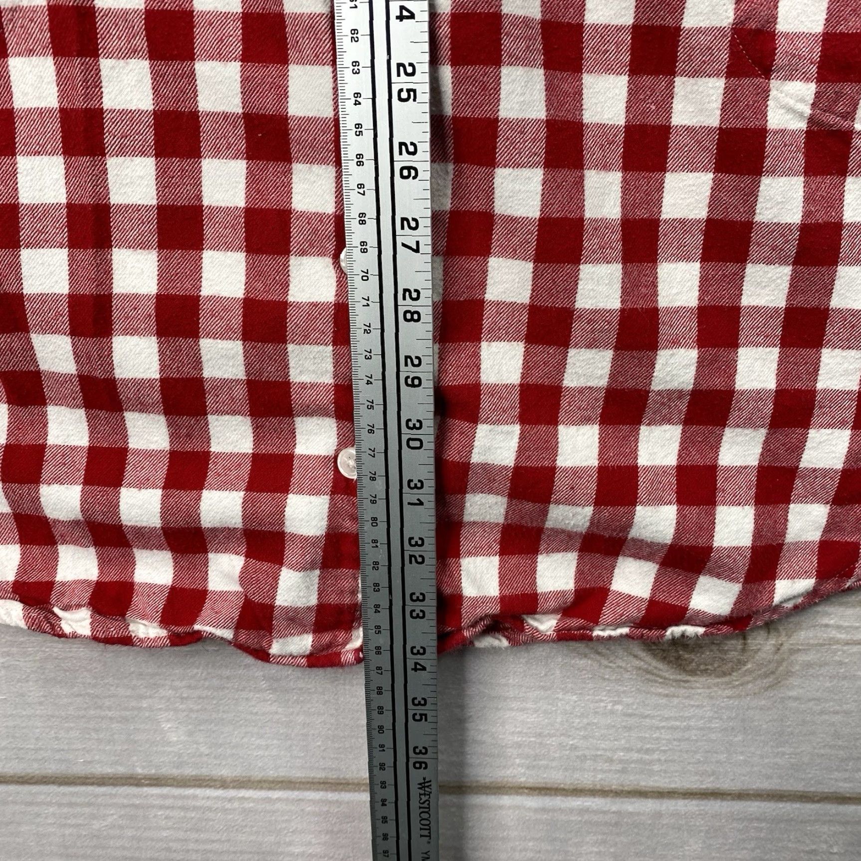 Lands' End Lands' End Nightgown Womens M Plaid Flannel Button Up Long Sleeve 100% Cotton Red Sleepwear Shirt Womens M Size M / US 6-8 / IT 42-44 - 5 Thumbnail