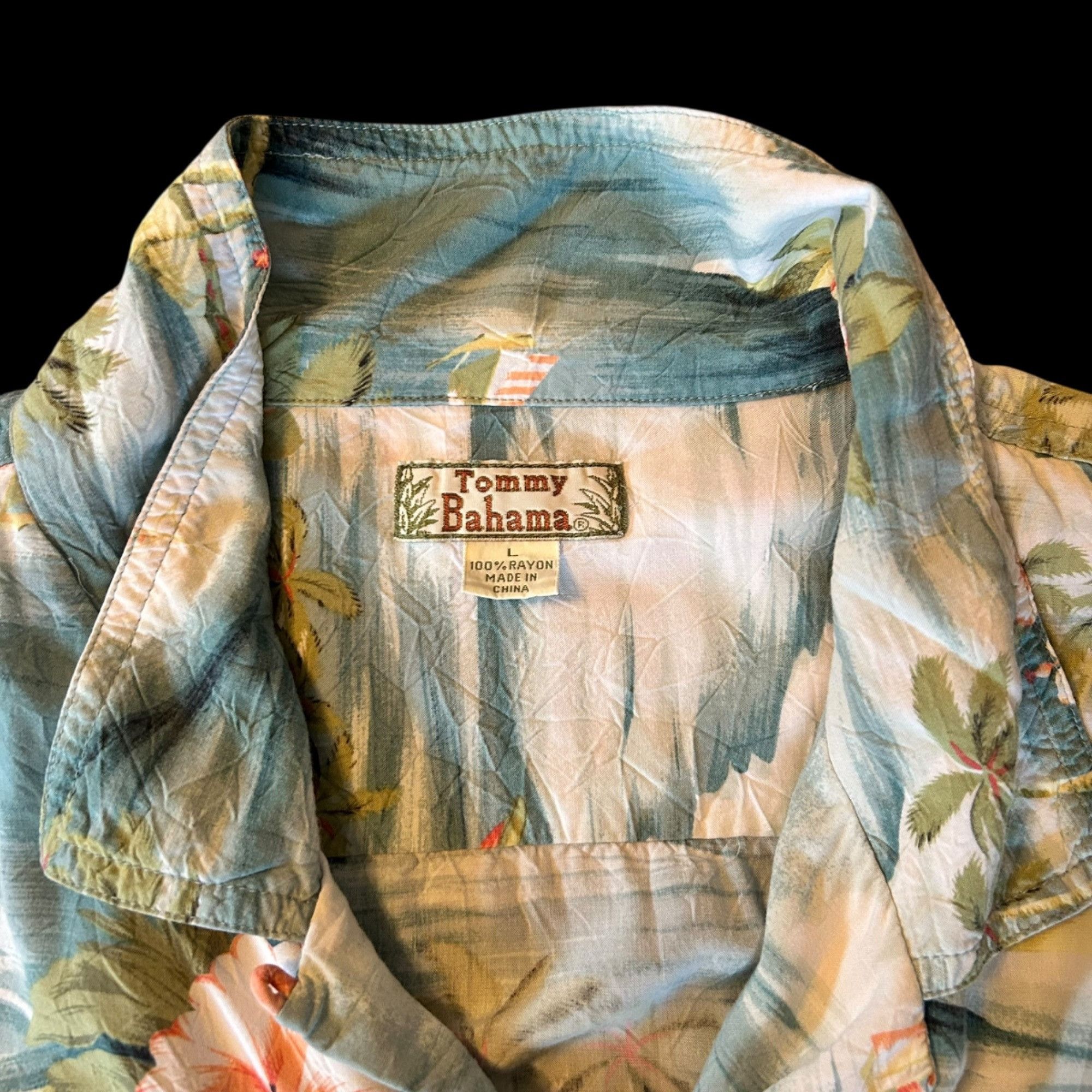 Tommy Bahama Tommy Bahama 100% Rayon Tropical Palm Trees Nautical Shirt L Size US L / EU 52-54 / 3 - 4 Thumbnail