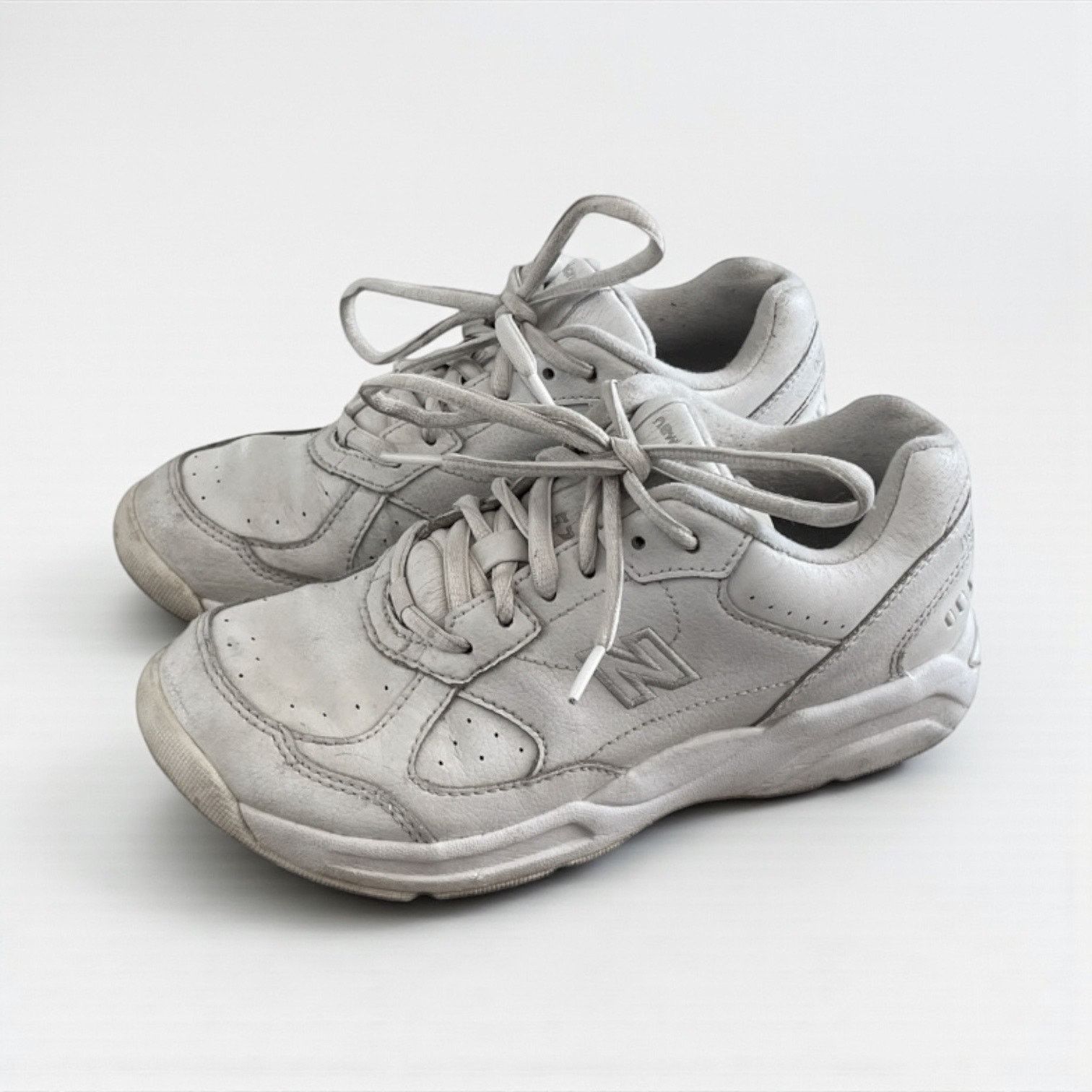 New Balance New Balance Abzorb Walking Strike Path 574 White Sneakers Size US 6 / IT 36 - 1 Thumbnail