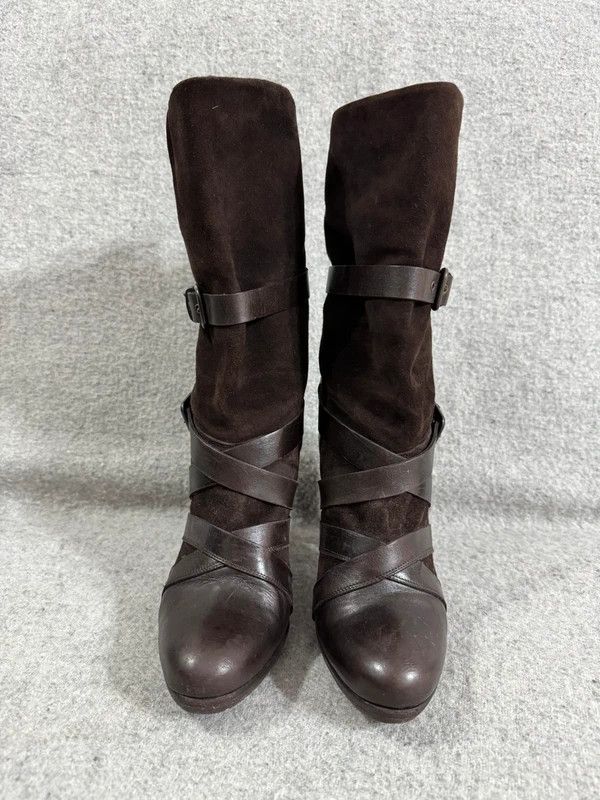 Stuart Weitzman Stuart Weitzman Wraparound Leather Suede Strap Boots 38 Size US 7.5 / IT 37.5 - 5 Thumbnail