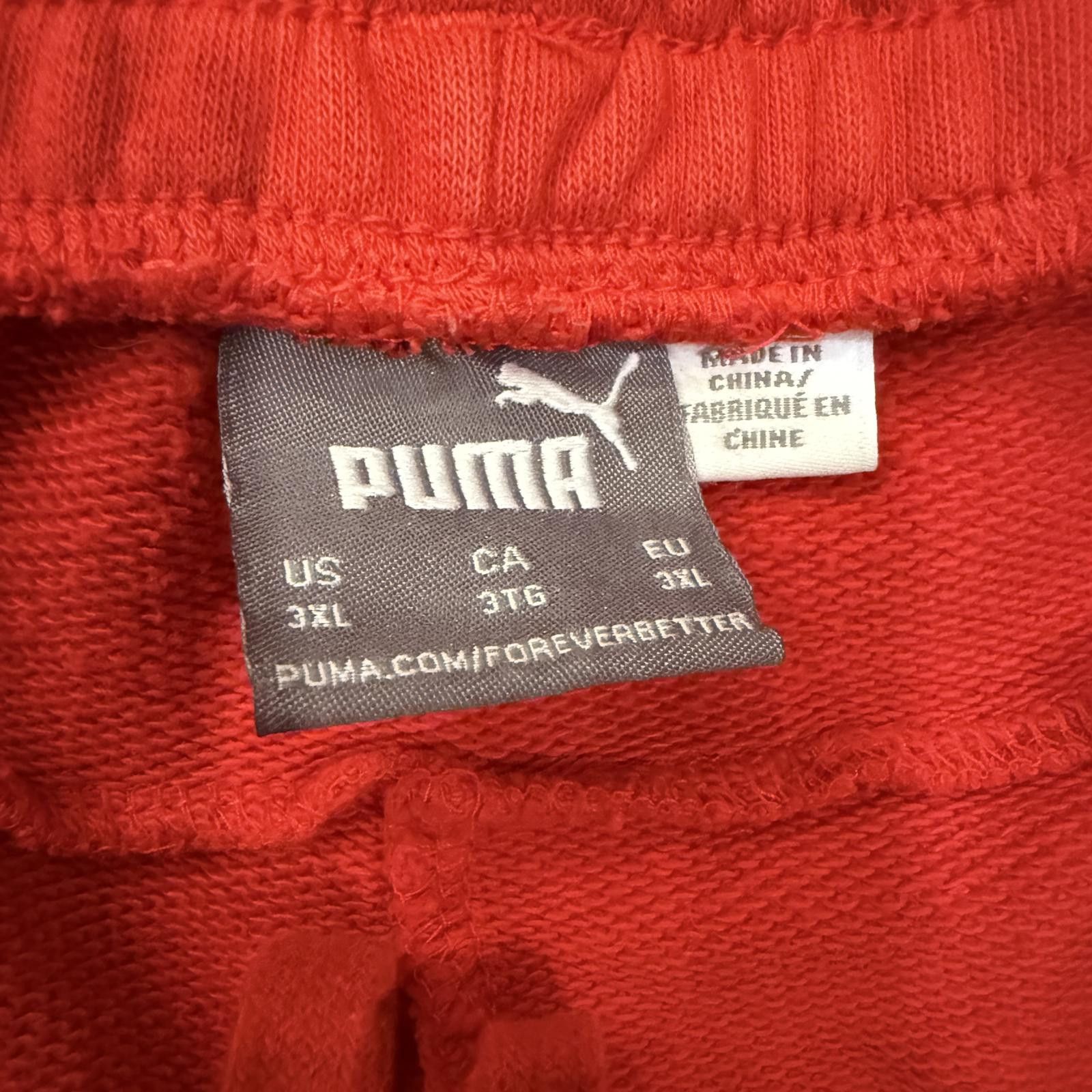 Adidas PUMA fleece lounge/athletic shorts, red – men’s 3XL Size US 44 / EU 60 - 4 Thumbnail