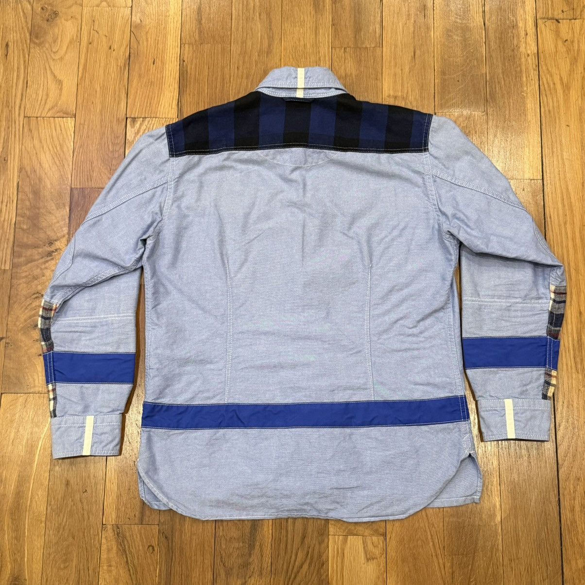 Comme des Garcons Junya Watanabe eye Patchwork Oxford Button Shirt Size US XS / EU 42 / 0 - 2 Thumbnail