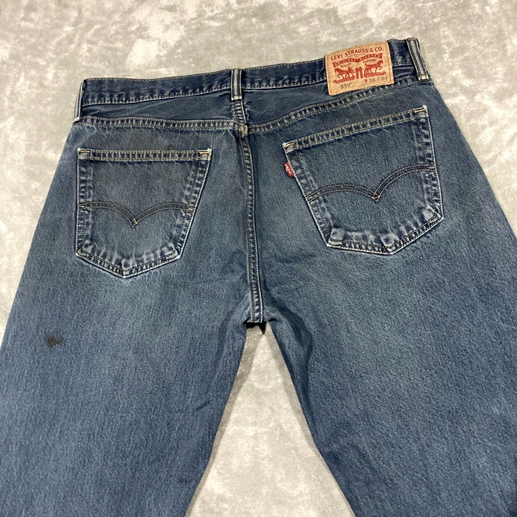 Levi's Levi's 559 Jeans Mens 36x33 Relaxed Fit Straight Leg Medium Wash Blue Denim Jeans Size US 36 / EU 52 - 7 Thumbnail