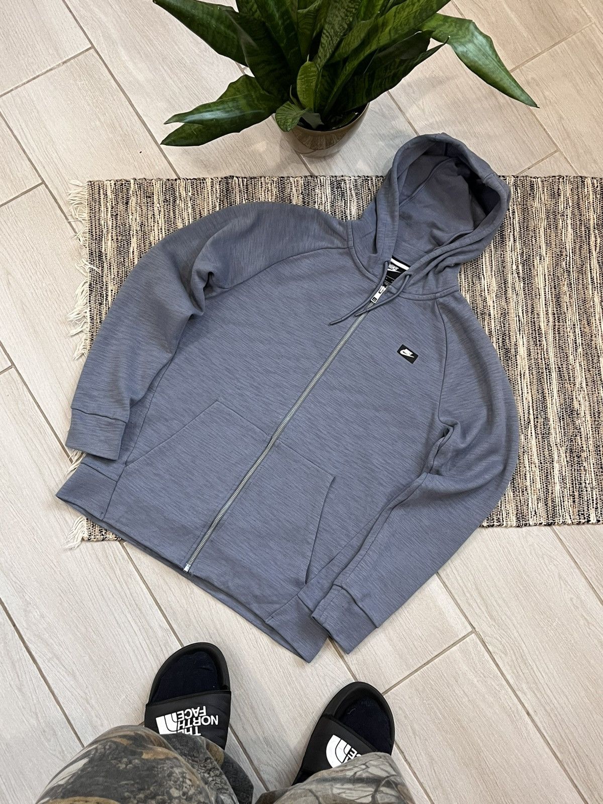 Nike × Vintage Nike Modern zip Hoodie blue minimalistic sweatshirt Size US S / EU 44-46 / 1 - 1 Thumbnail
