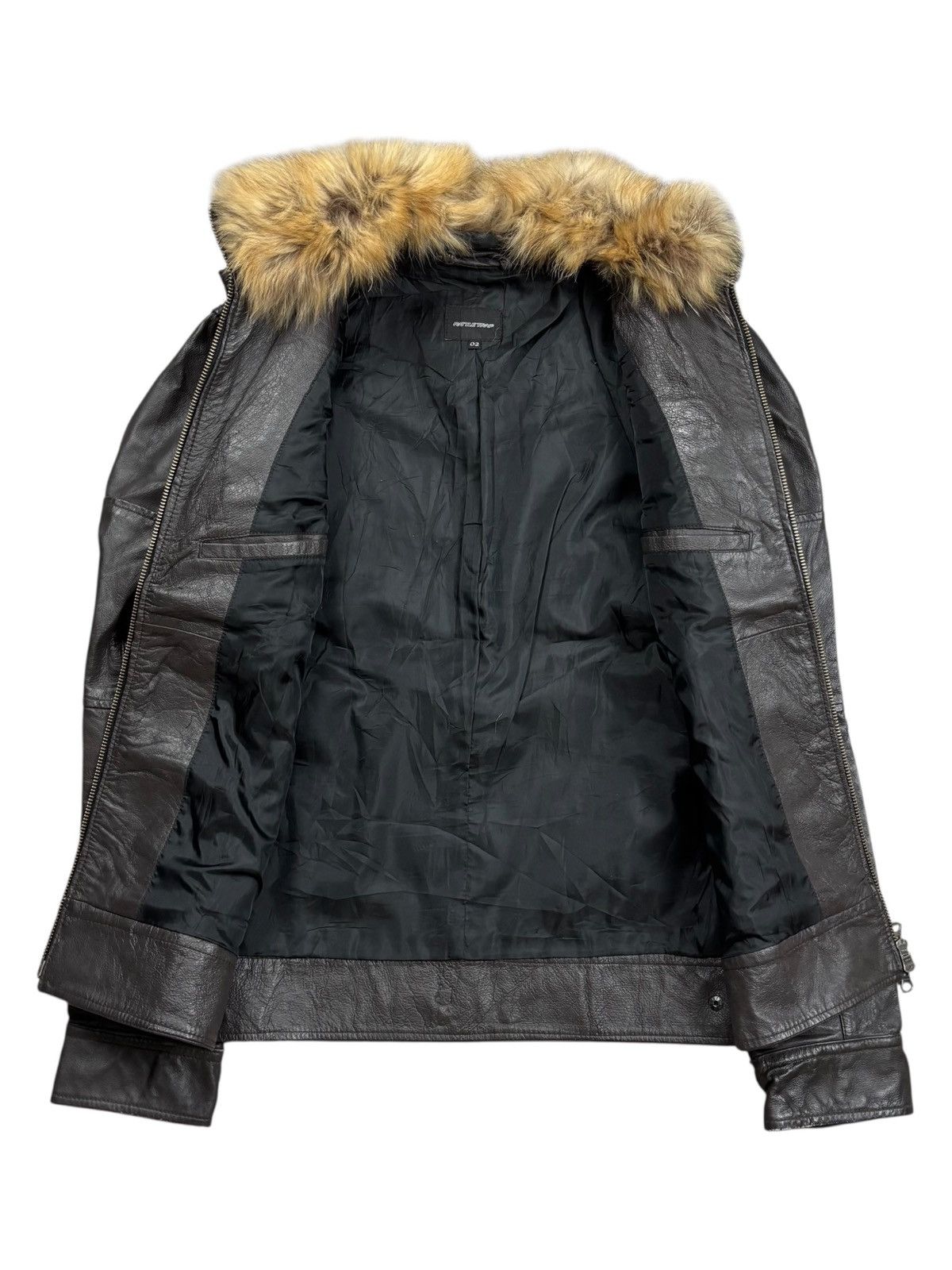 Tornado Mart 2000s Rattle Trap Trim Fur Collar Style Rider Leather Jacket Size US M / EU 48-50 / 2 - 3 Thumbnail