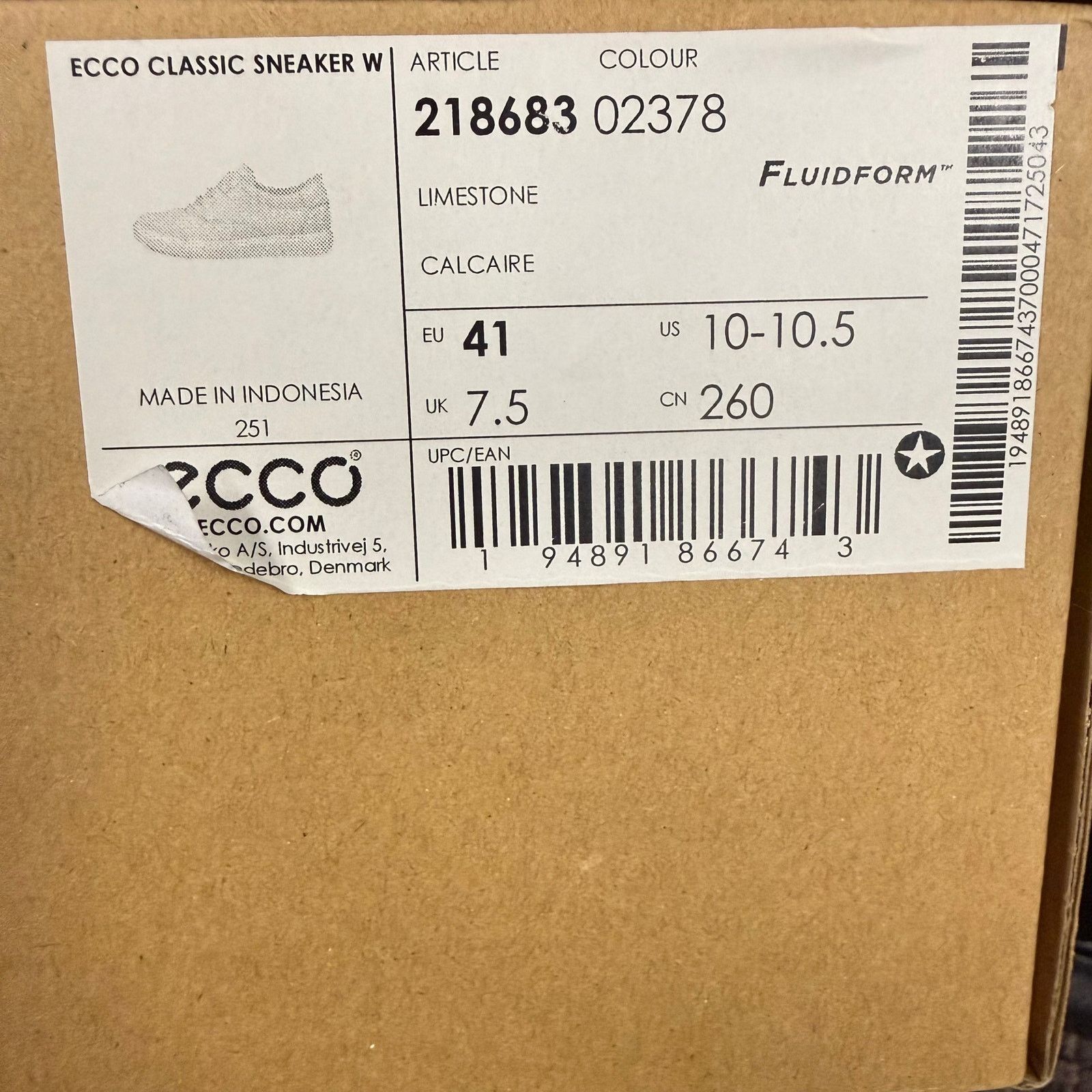 Ecco ECCO WOMEN'S 41 CLASSIC SNEAKER LIMESTONE PINK NIB 218683 Size US 10 / IT 40 - 7 Thumbnail