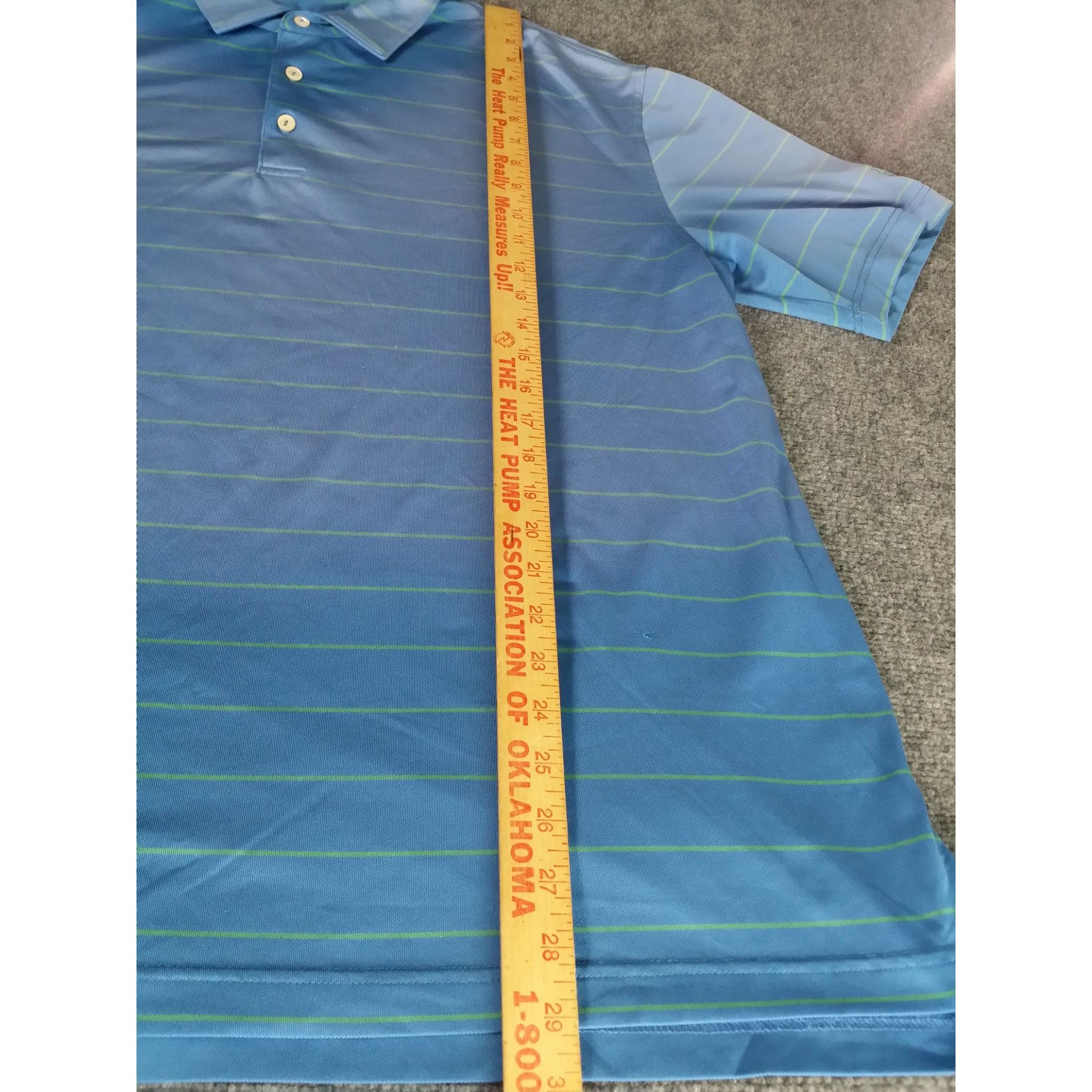 Peter Millar Peter Millar Summer Comfort Striped Polo Men Sz XL Blue Gree Size US XL / EU 56 / 4 - 3 Thumbnail