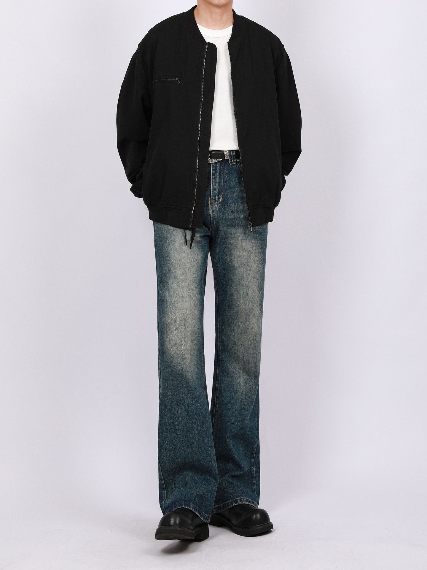 Japanese Brand × Jean American loose straight distressed cleanfit flared jeans Size US 32 / EU 48 - 4 Thumbnail