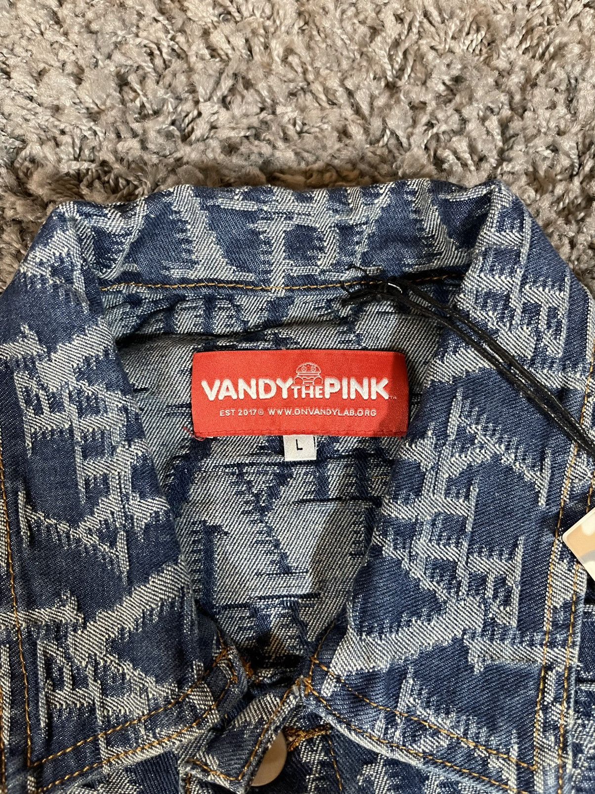 Vandy The Pink Vandy The Pink Monogram Logo Denim Jacket Blue Size US L / EU 52-54 / 3 - 4 Thumbnail