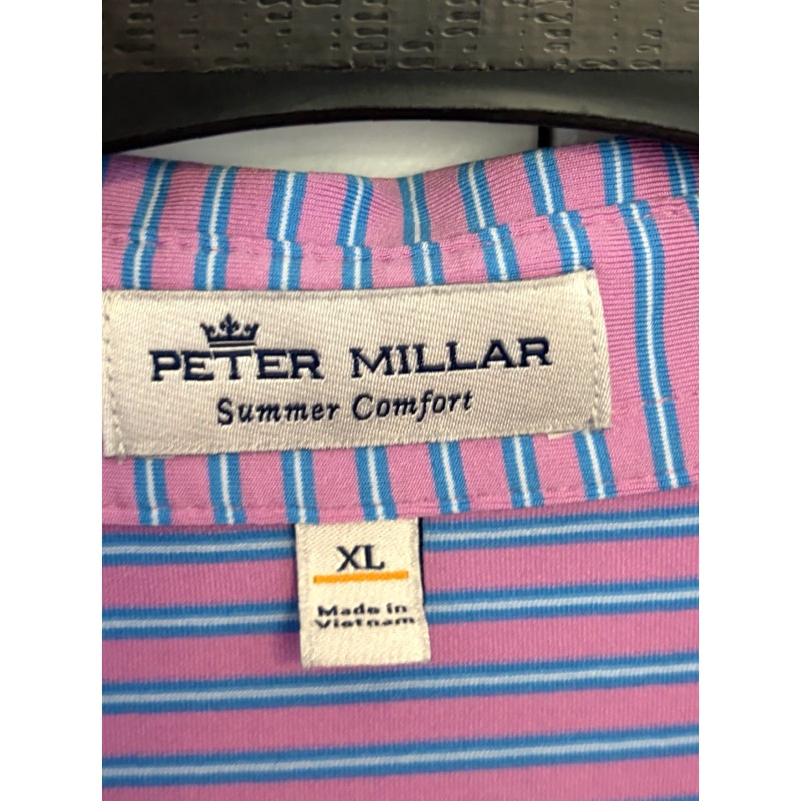 Peter Millar Peter Millar Summer Comfort Polo Shirt Short Sleeve Purple Striped Men's XL Shirt Size US XL / EU 56 / 4 - 5 Thumbnail