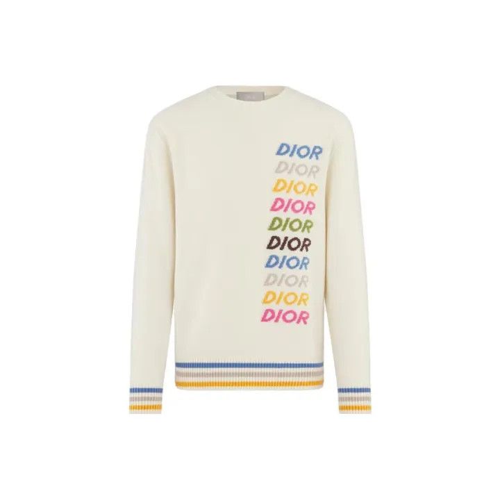 Dior SS24 Colorful Logo Cashmere Sweater 0079