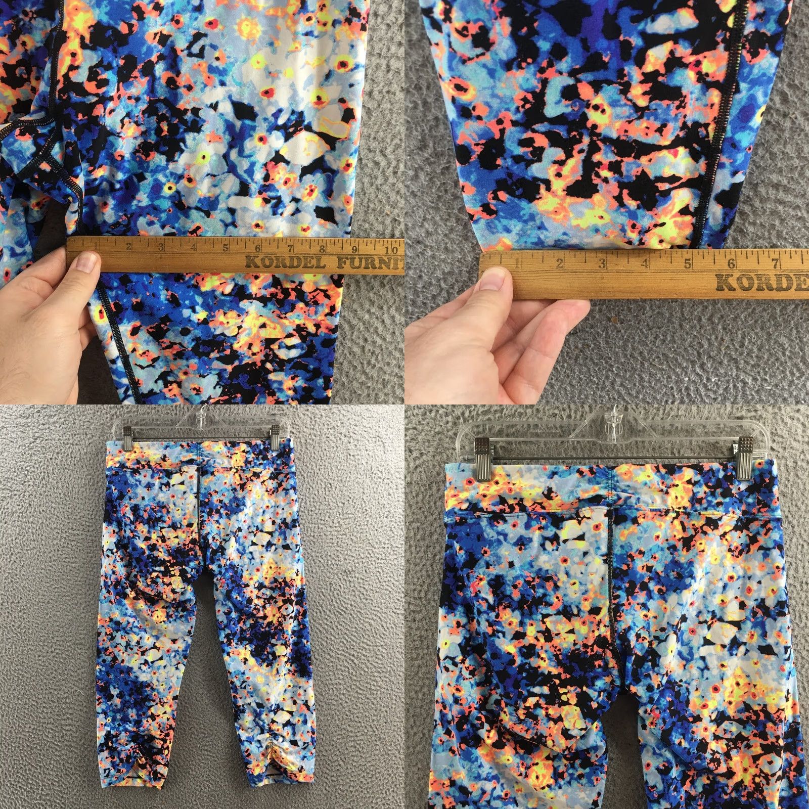 Calvin Klein Calvin Klein Capri Leggings Womens Large Multicolor Pull On Flat Front Mid Rise Yoga Casual Activewear Size 36" / US 14 / IT 50 - 8 Thumbnail