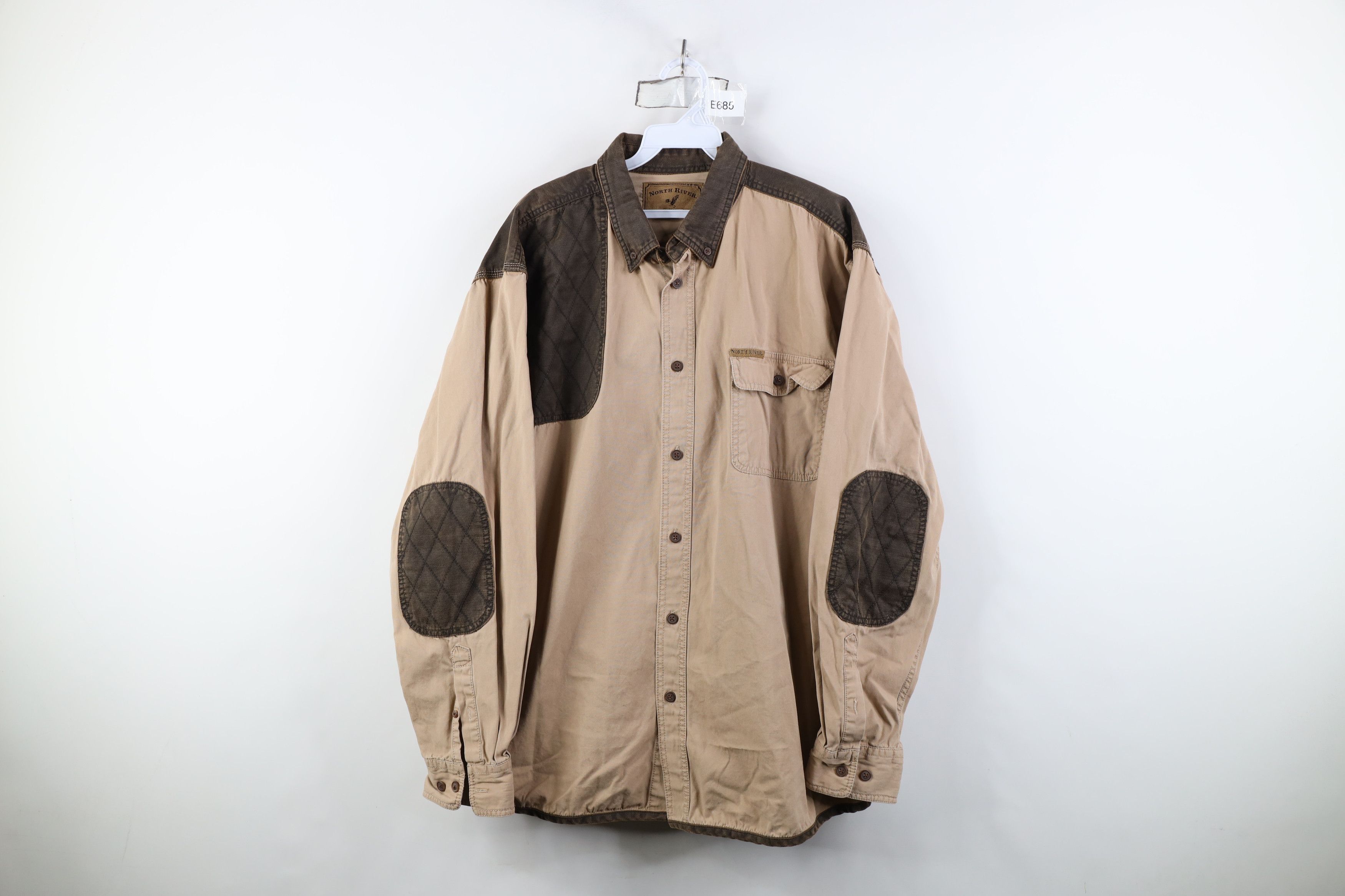 Vintage Vintage 90s Streetwear Cotton Trim Shooting Button Shirt Size US XL / EU 56 / 4 - 1 Thumbnail