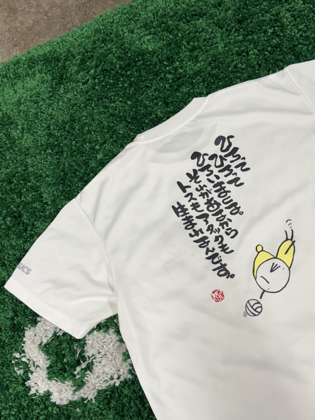 Asics Asics Vintage Japanesse Anime Manga Cartoon Script Tee Size US L / EU 52-54 / 3 - 1 Thumbnail