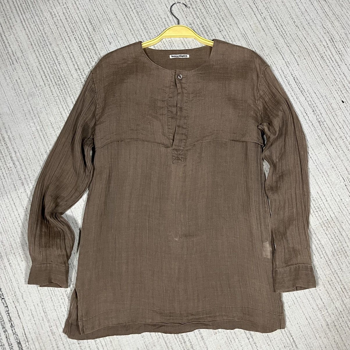 Issey Miyake Vintage 70s ISSEY MIYAKE PLEATS Shirt button Size US S / EU 44-46 / 1 - 3 Thumbnail