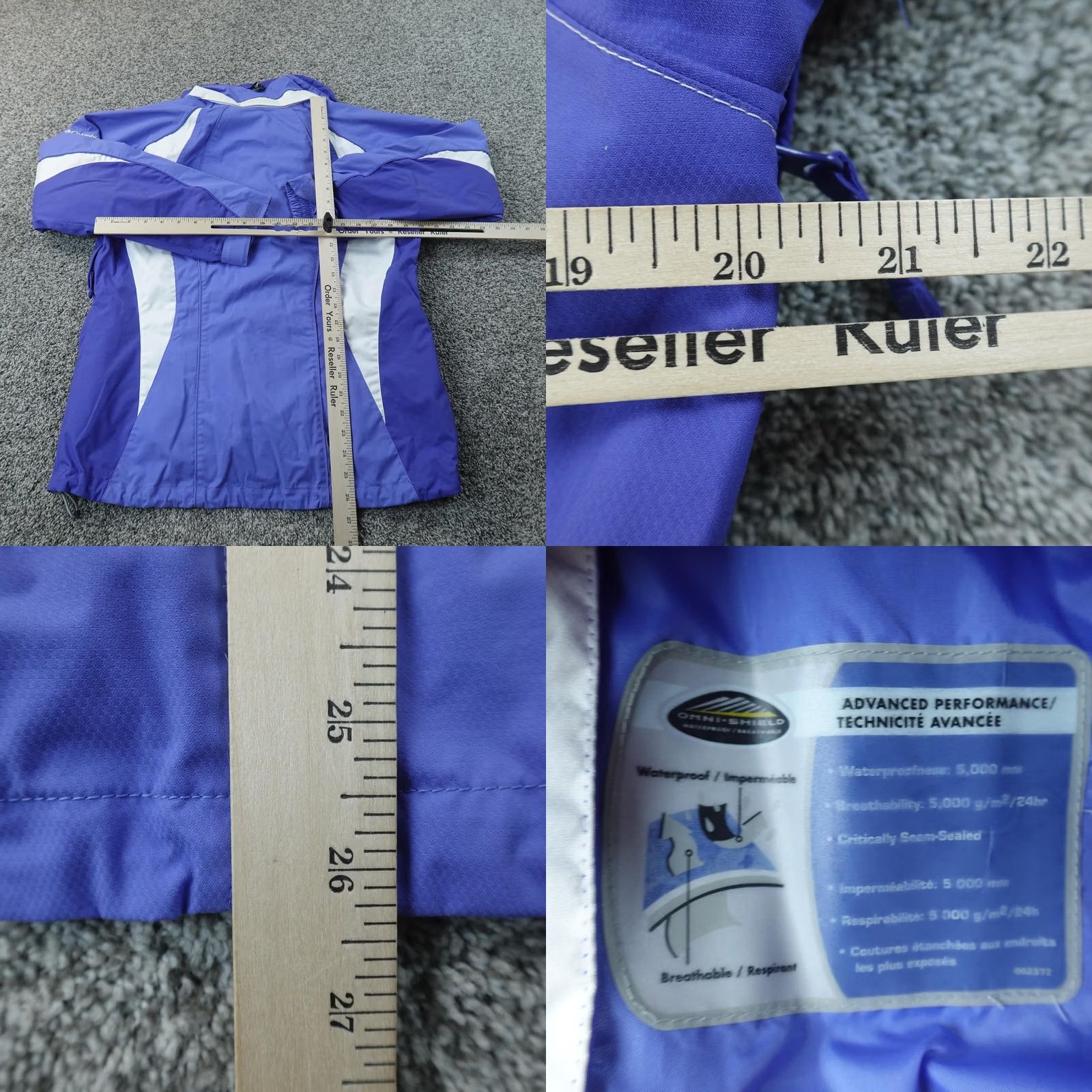 Vintage Columbia Jacket Womens M Blue Interchange 3-in-1 Windproof Waterproof Coat Hiking Outdoor Ski Sports Zip Pockets Size M / US 6-8 / IT 42-44 - 8 Thumbnail